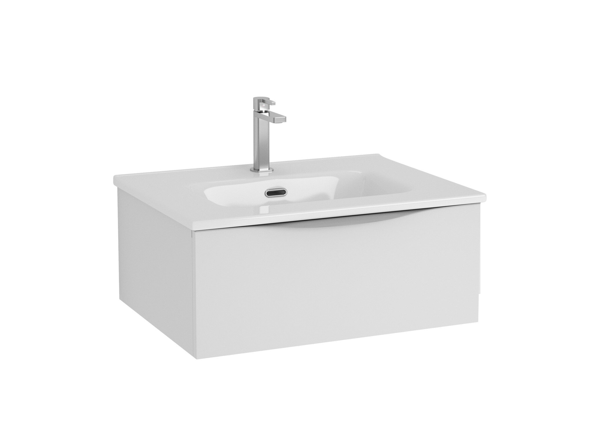 Mueble Baho Lucca 1 cajon suspendido 60 blanco mate