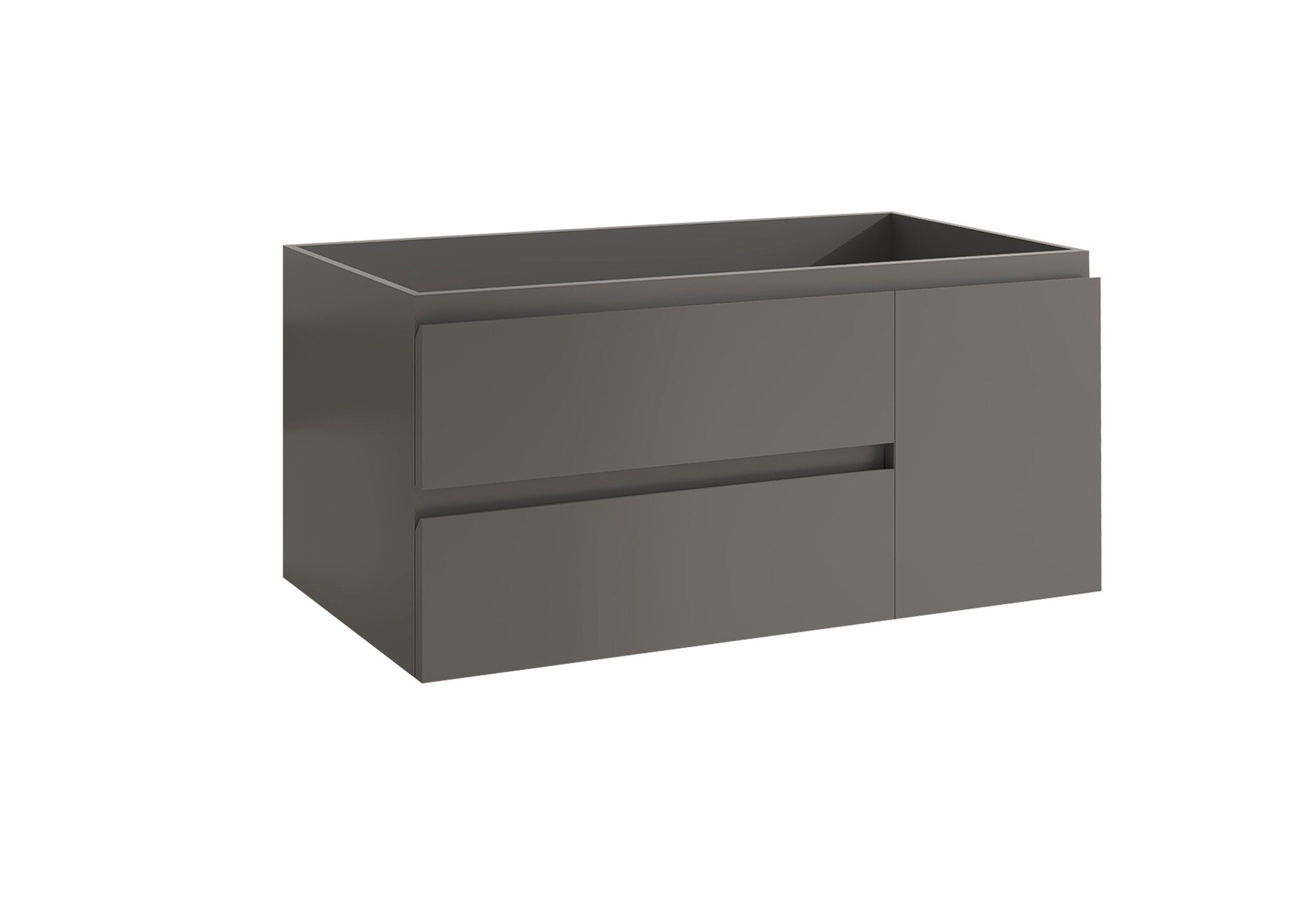 Mueble Baho Nordic Gris mate 2C 1P 100x45 suspendido