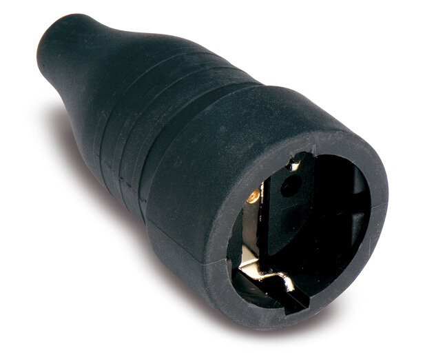 Pz.base Famatel 257 tt 16a-250v goma negro