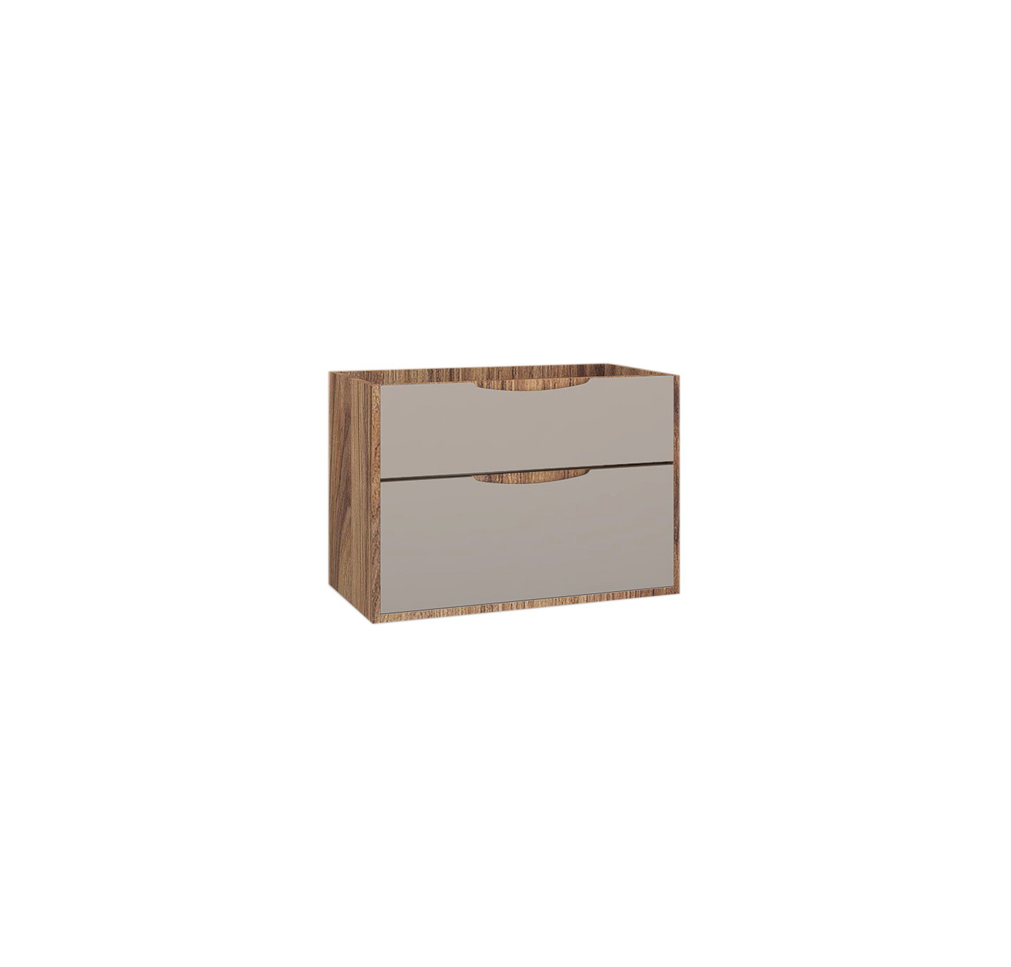 Mueble Baho Eibar 2C suspendido 80 Latte mate y enebro