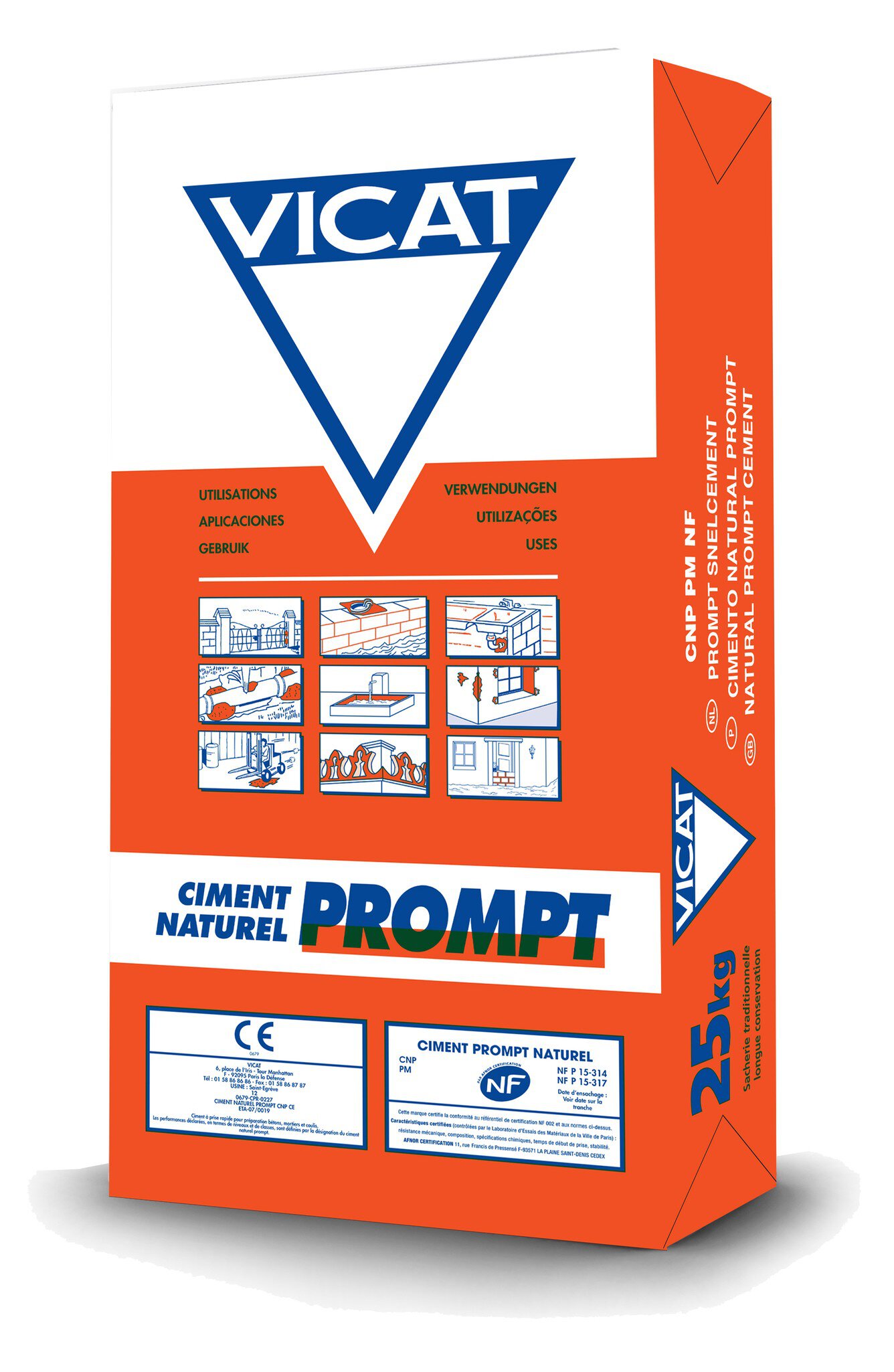 Cemento vicat saco 25kg prompt