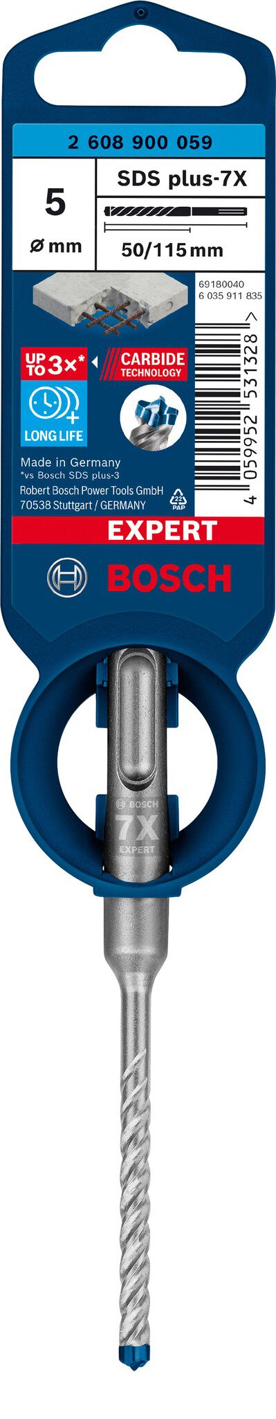 Pz.broca Bosch SDS-plus-7X 5x50x115