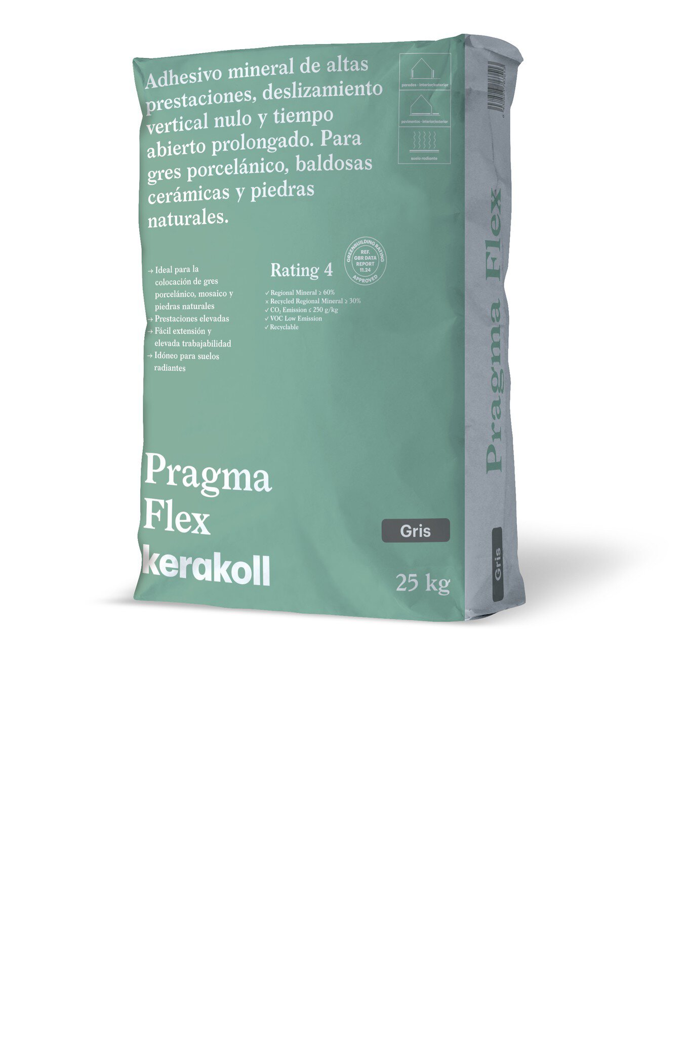 Saco Gel Adhesivo cementoso flexible PRAGMA Flex Gris ref. 76351