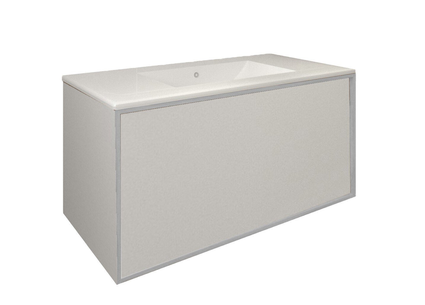 Mueble Baho Frame 1 cajon suspendido 100 blanco mate