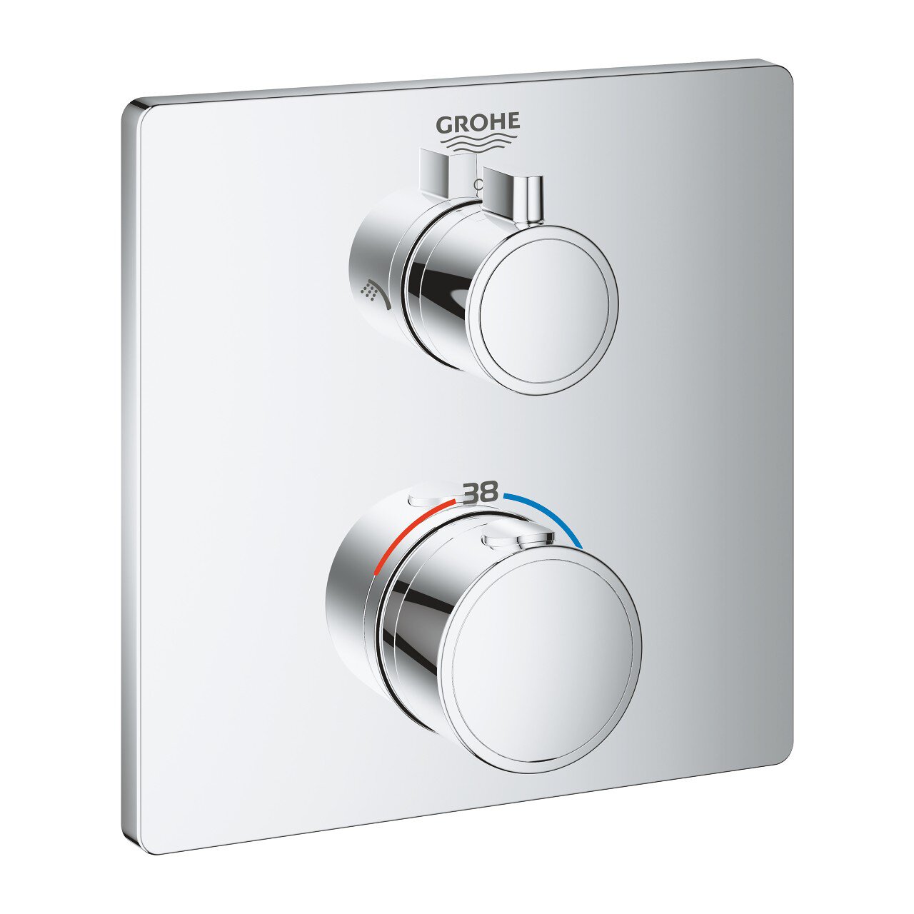 Grohe 24079000 Grohtherm Termostato Square de 2 vías con Aquadimmer ducha /ducha