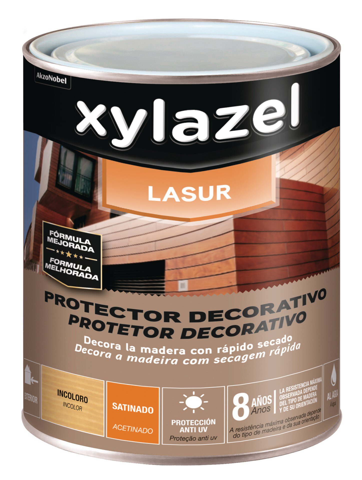 Bote Xylazel protector madera lasur satinado incoloro 750ml