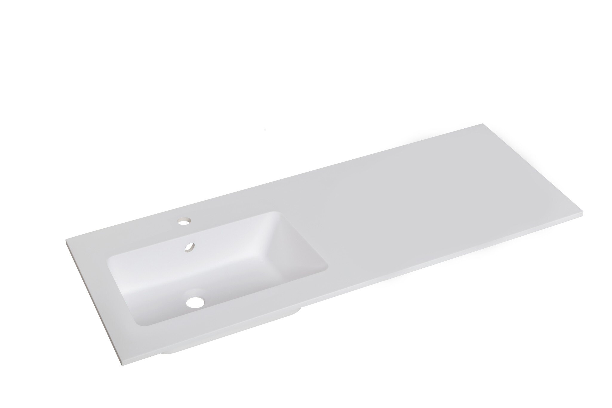 Lavabo Baho Bianco V mate 120x46 izquierda (seno a 30 cm)