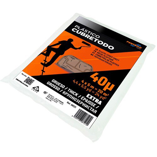 Pz. plastico cubretodo grueso 40 micras