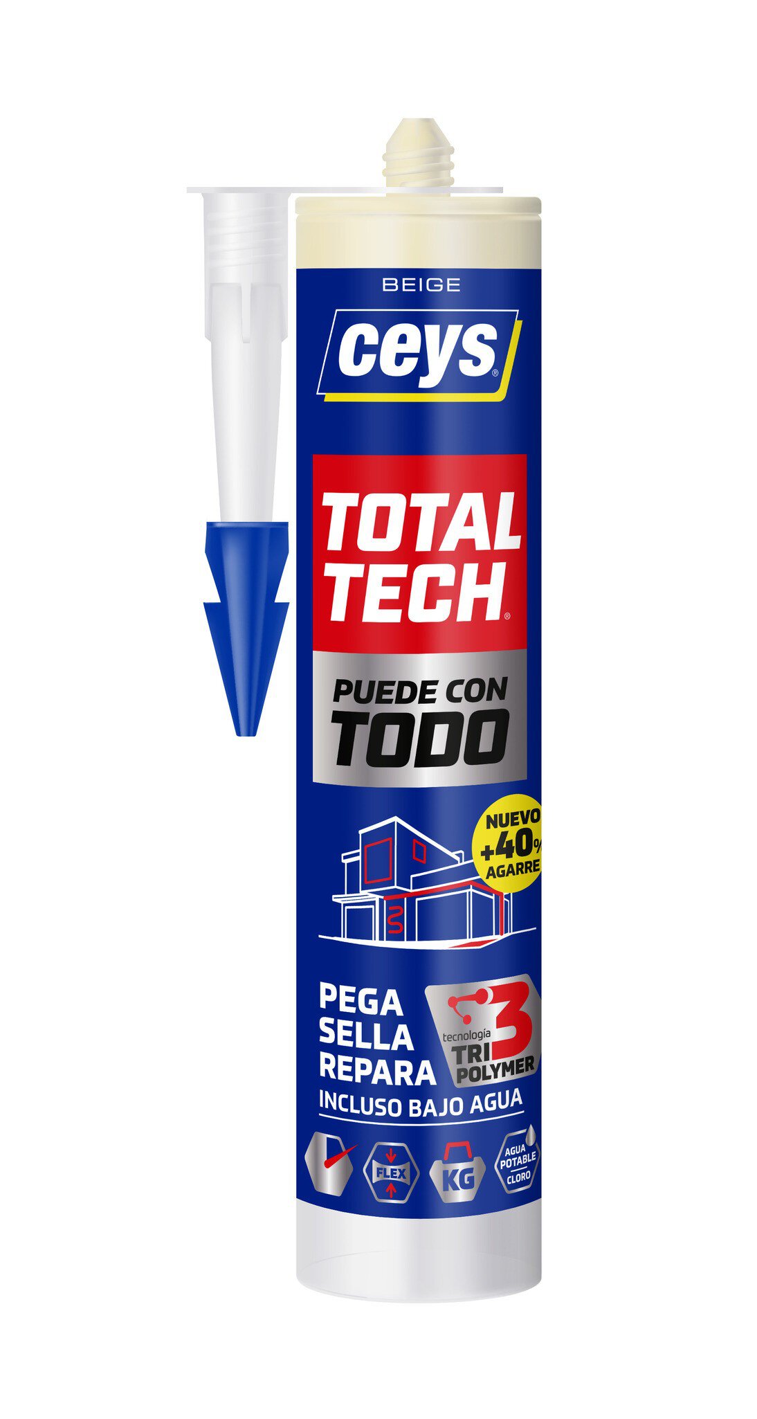 Cartucho masilla 290 ml Ceys total tech beige
