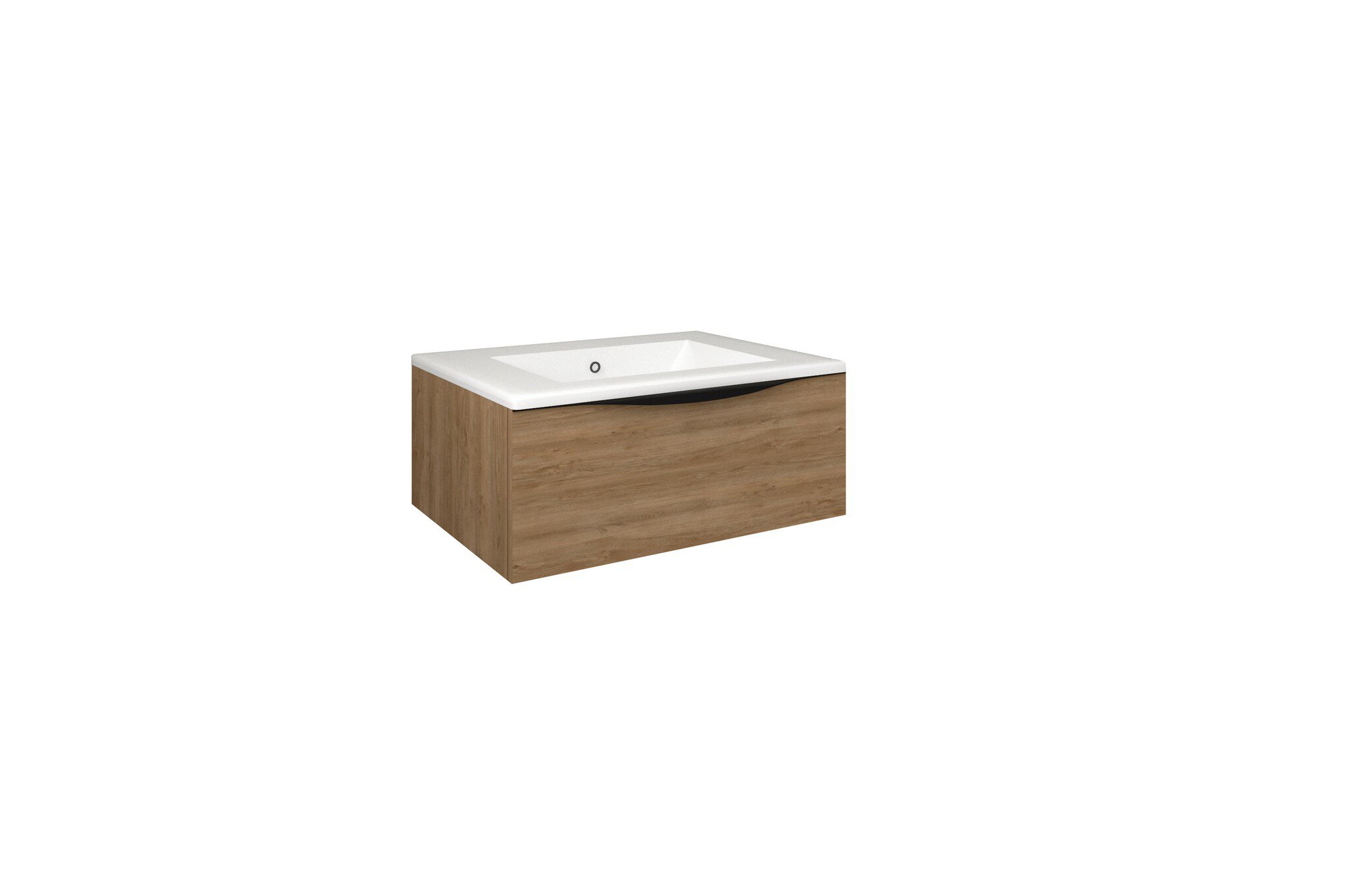 Mueble 1 cajon suspendido Baho Lucca 60 cm roble natural