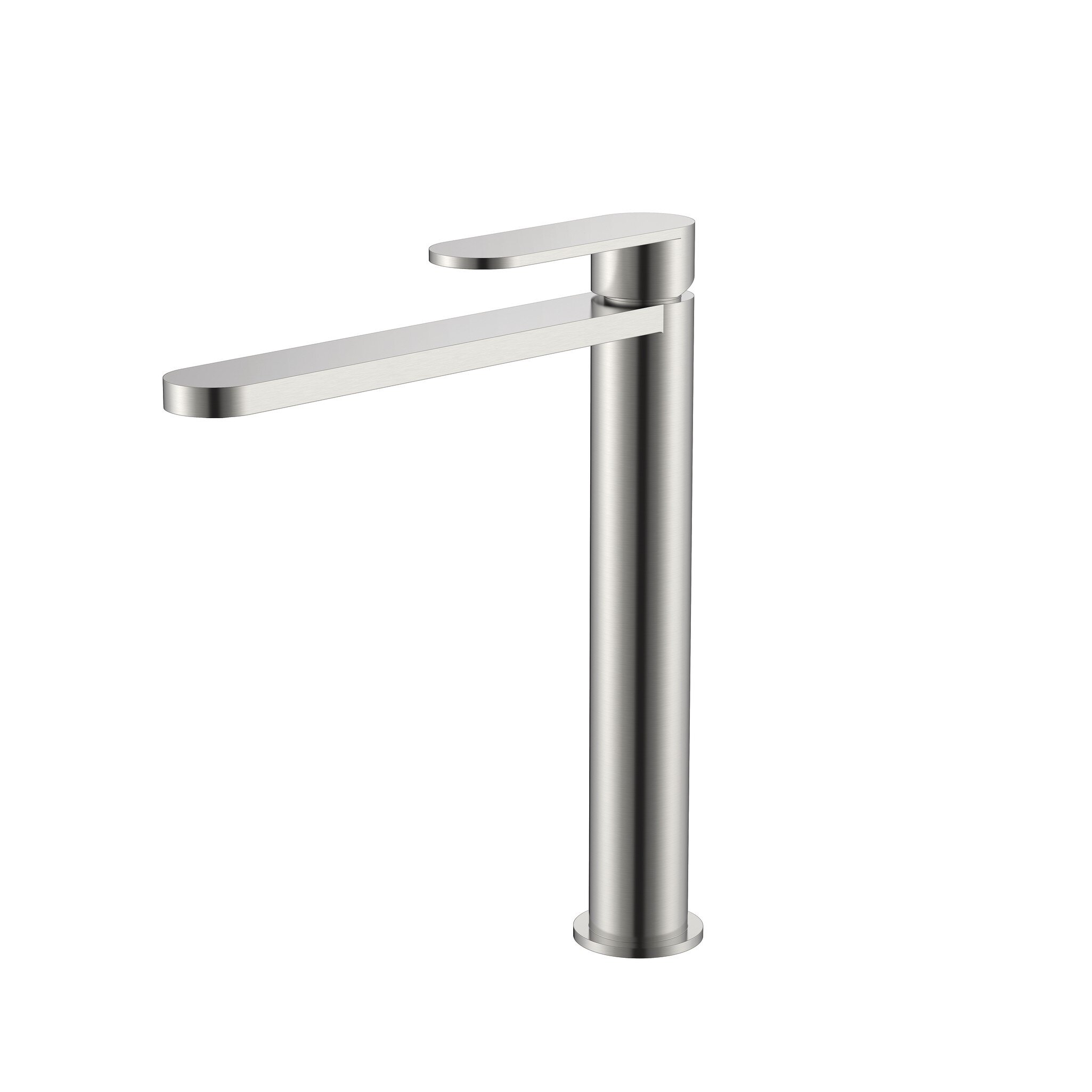 Grifo de lavabo Baho Otto caño alto acero cepillado