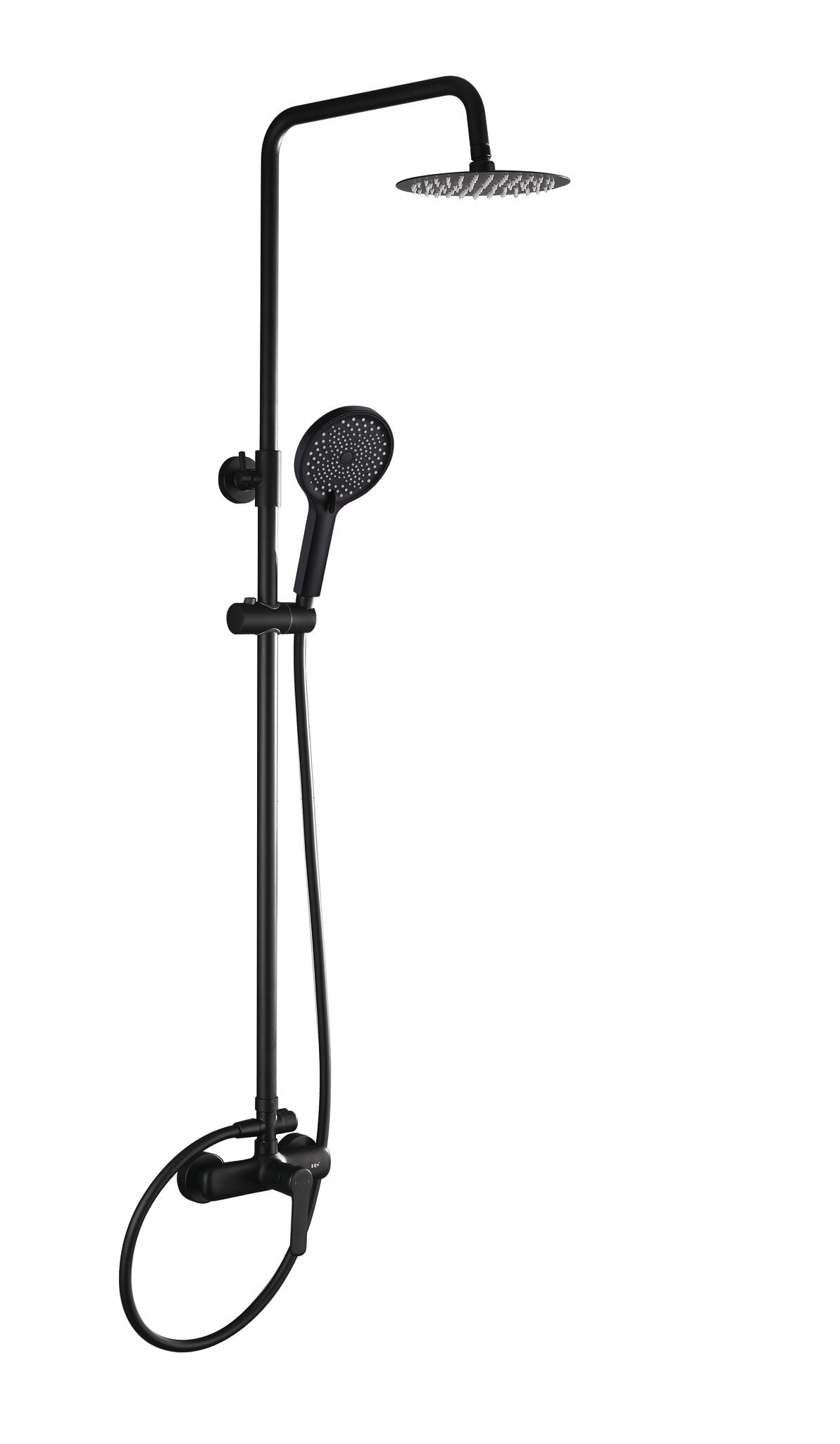 Equipo de ducha Baho Aura monomando telescopico Negro Mate