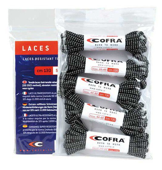 Paquete 5 pares Cofra cordon bow negro/marron 90cm