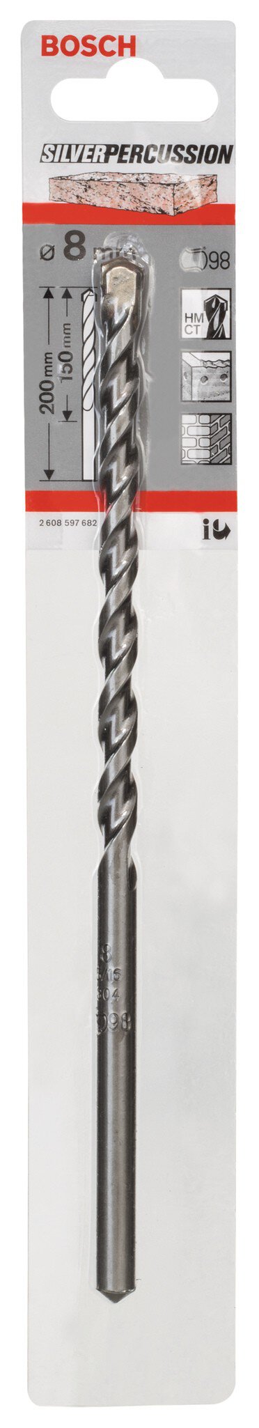 Pz.broca Bosch cyl-3 piedra 8x150x200
