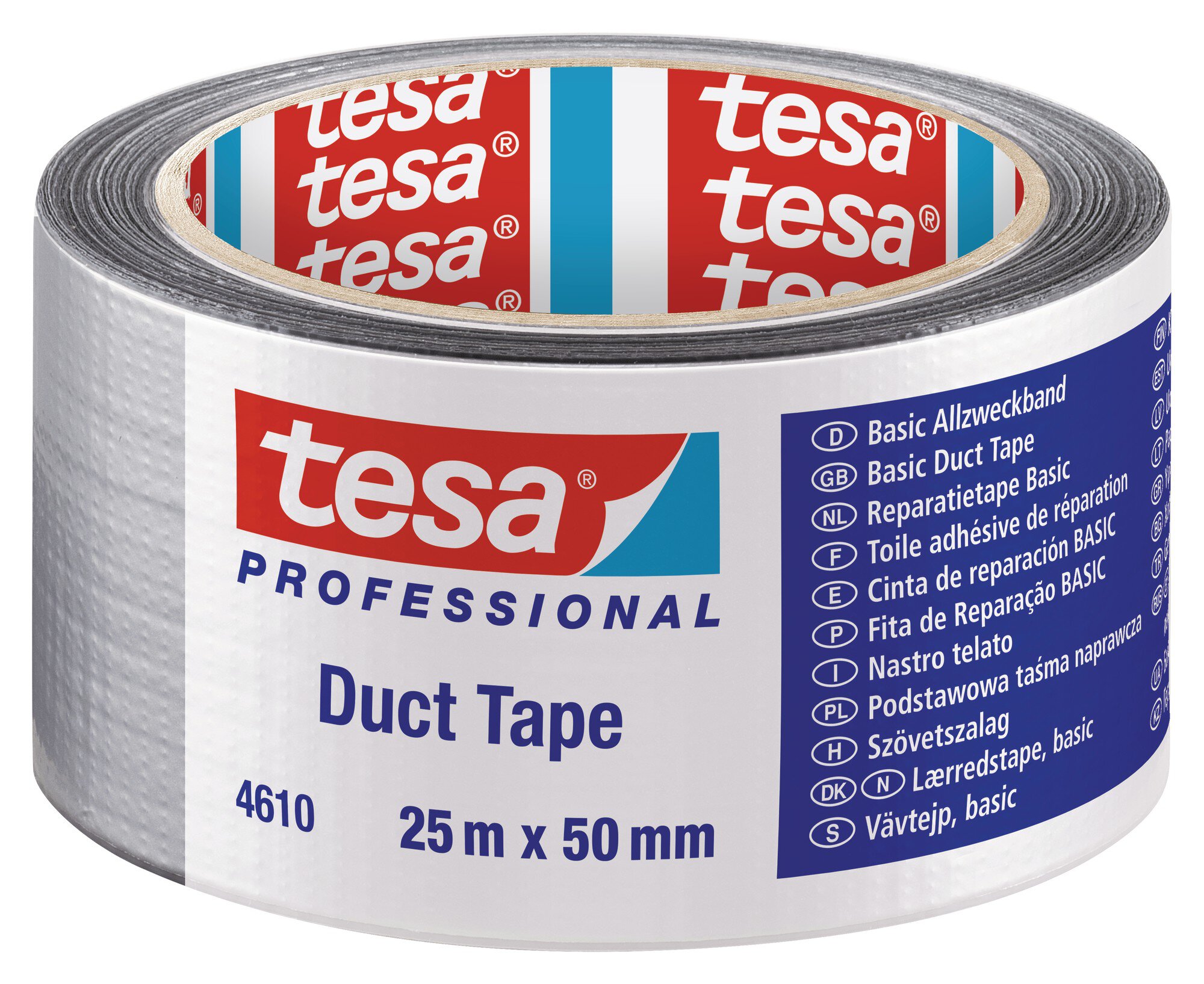Pz. Tesa 4610 Cinta americana Basica 25x50mm gris 04610-00001-01