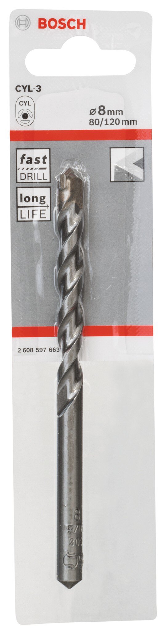 Pz.broca Bosch cyl-3 piedra 8x80x120