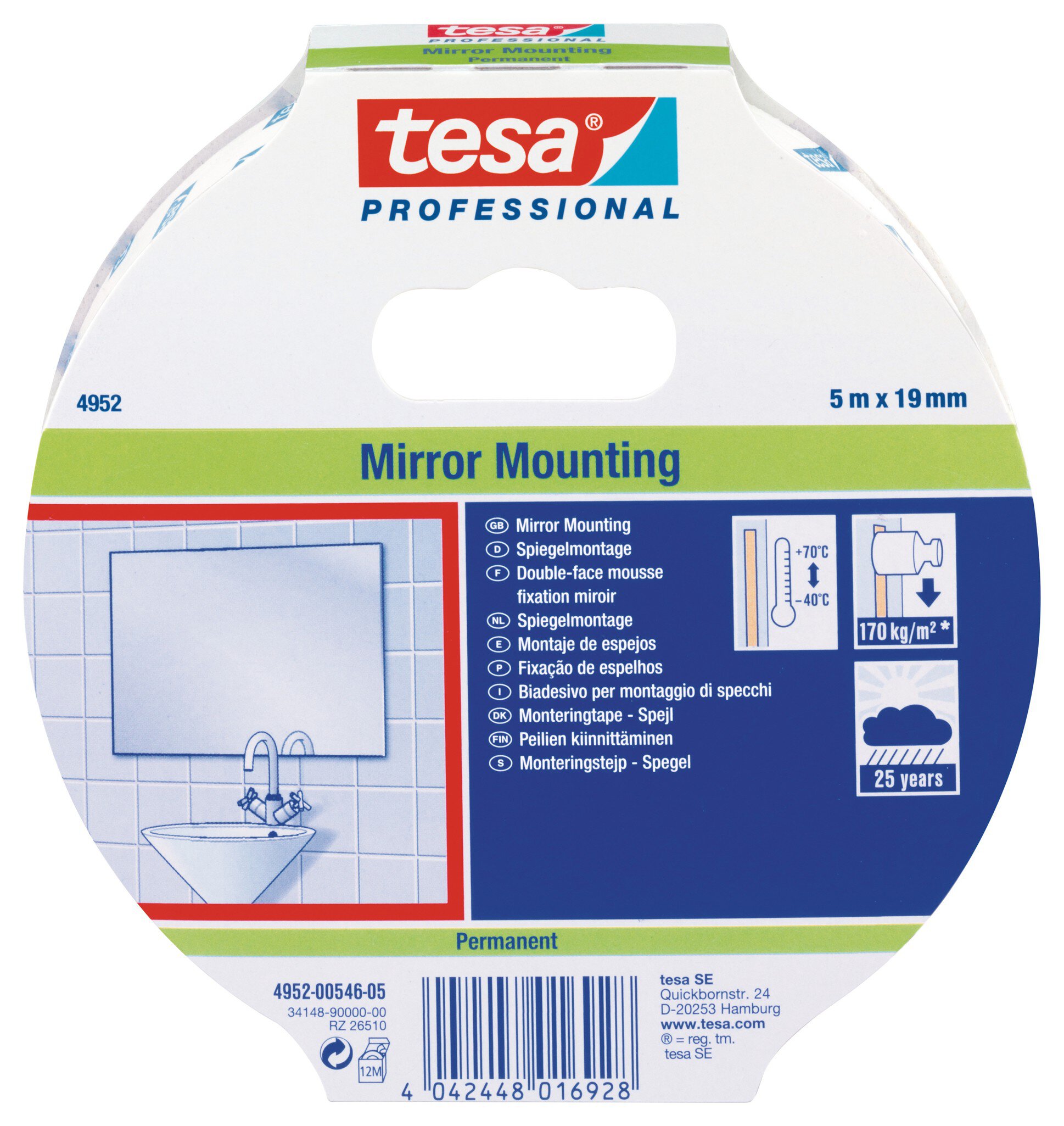 Pz. Tesa Cinta doble cara Mounting PRO 5mx19mm 66952-00004-00