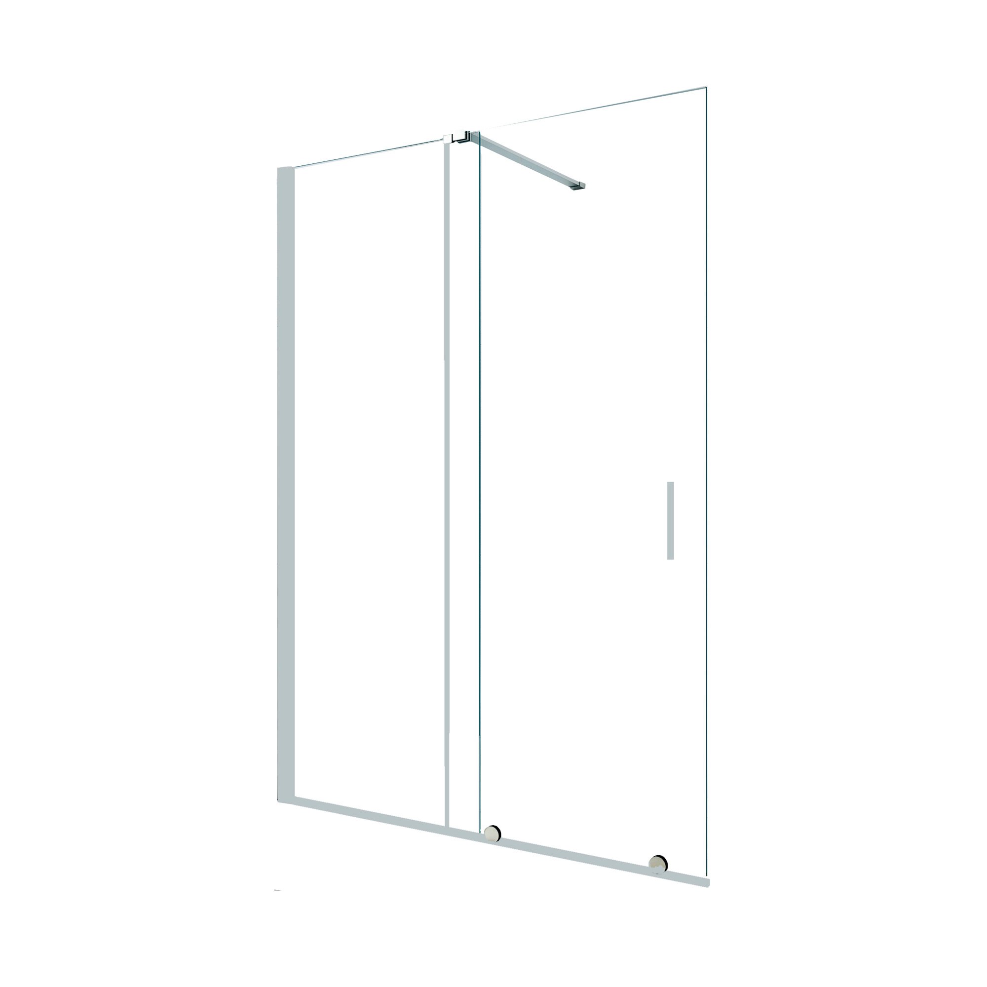 Mampara Baho Cielo con perfileria cromo 140 cm