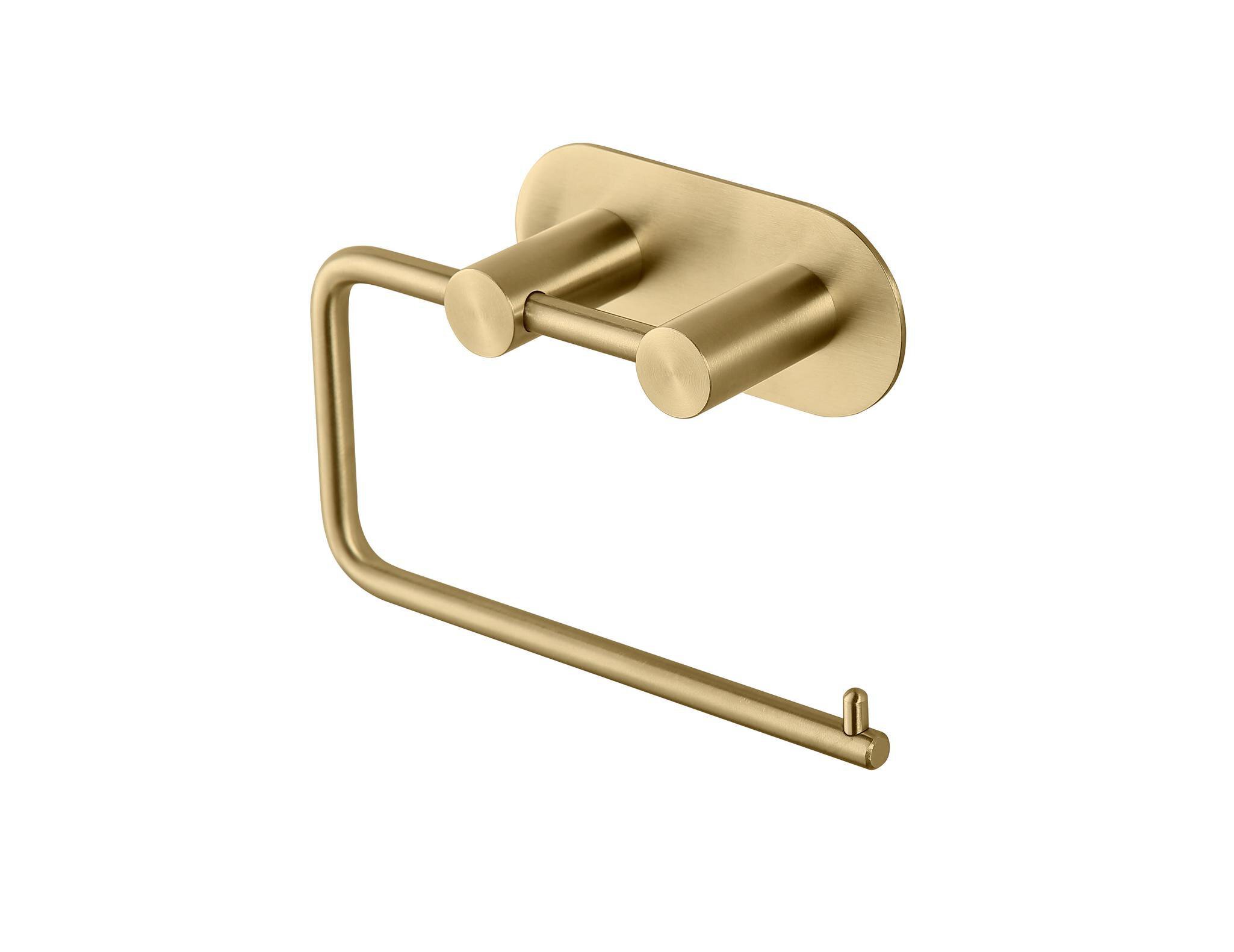Portarollos Baho Bolt oro cepillado (adhesivo 3M)
