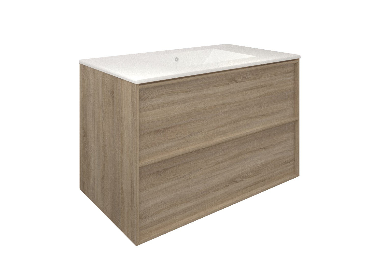 Mueble Baho Frame 2C suspendido 100 roble natural