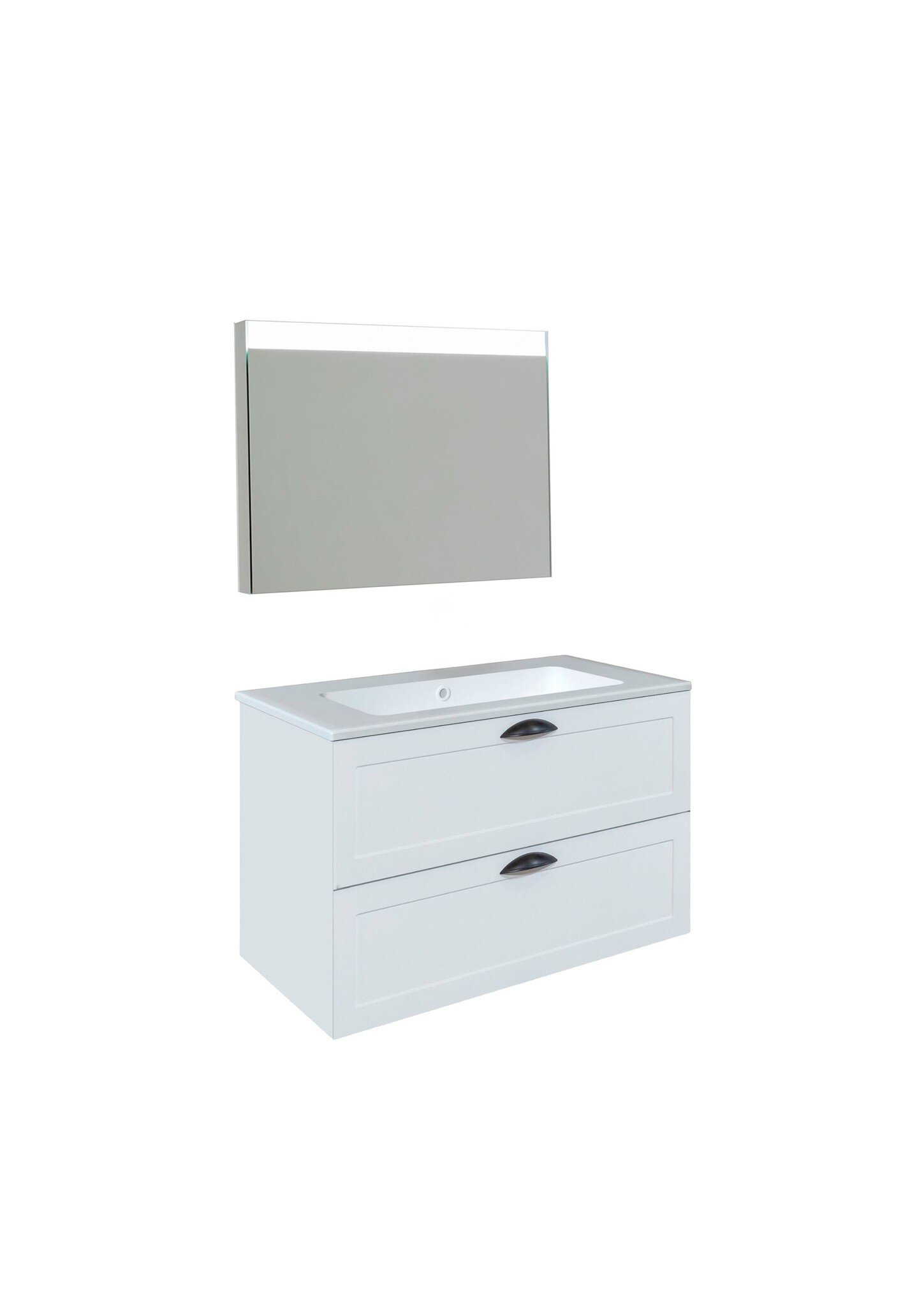 Conjunto Baho Plus 100 Century White (Espejo Led)