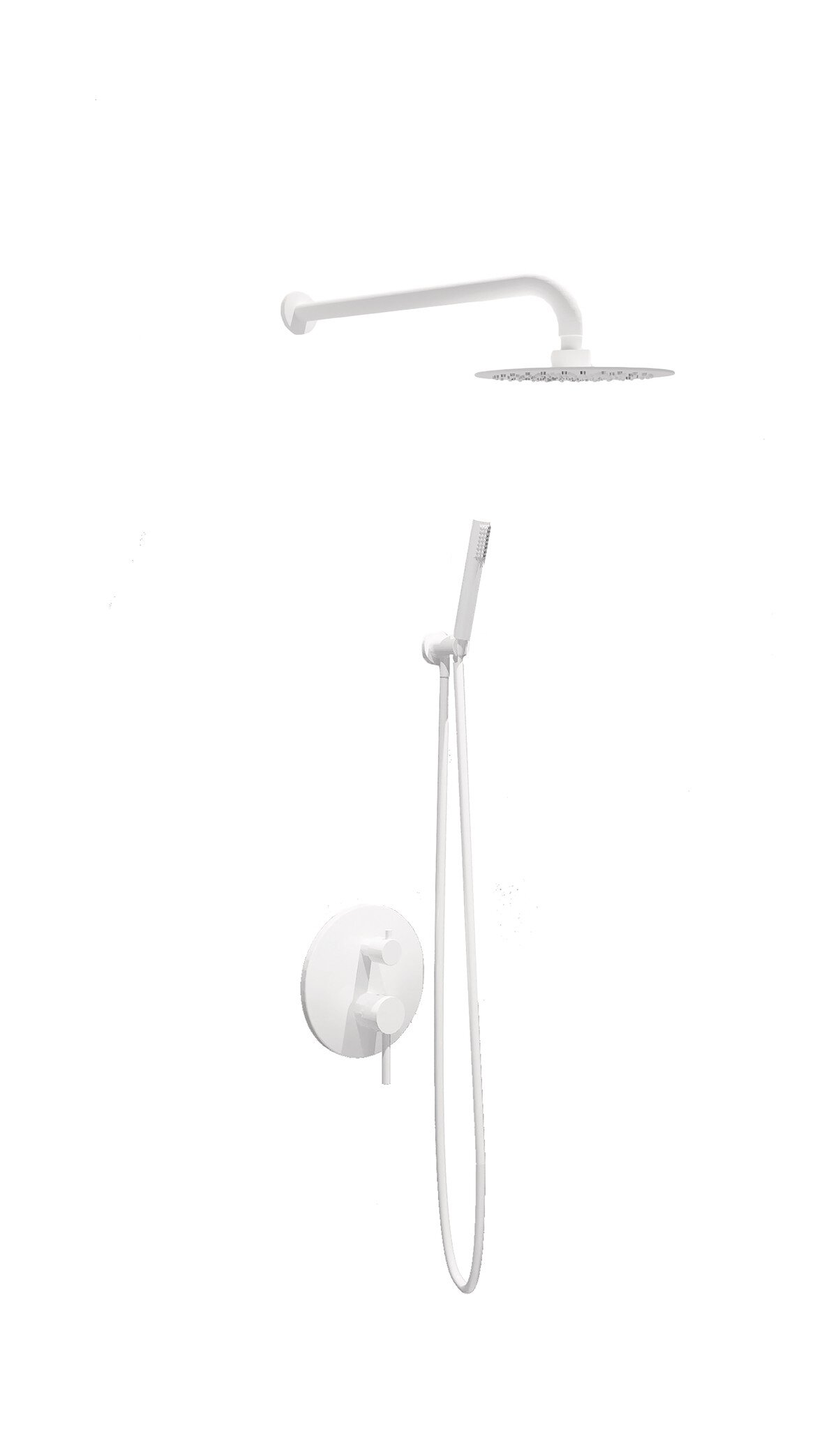 Equipo de ducha empotrable Baho Rondo blanco