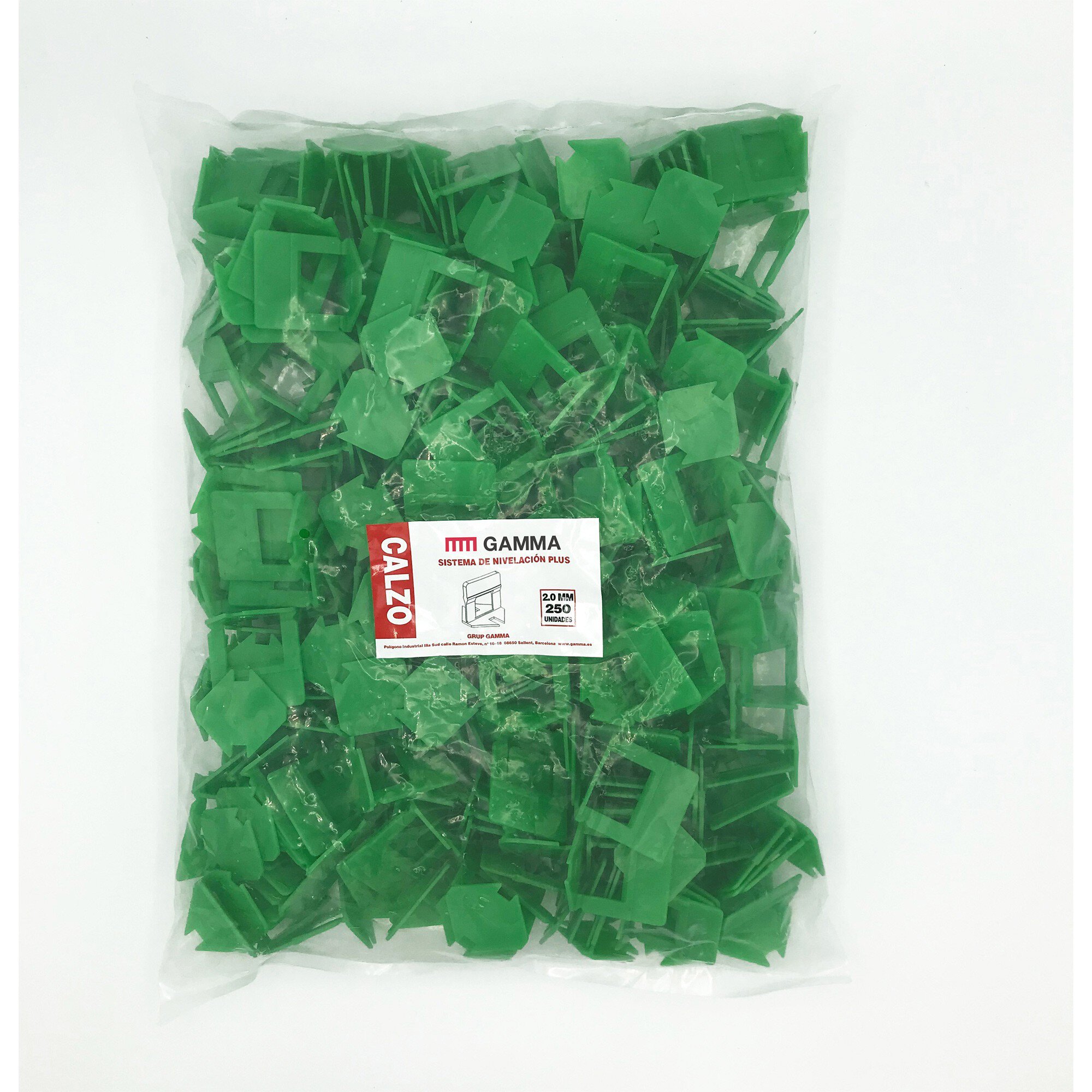 Bolsa nivelacion Gamma Plus 250 calzos 2 mm