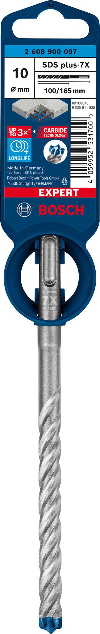Pz.broca Bosch SDS-plus-7X 10x100x165