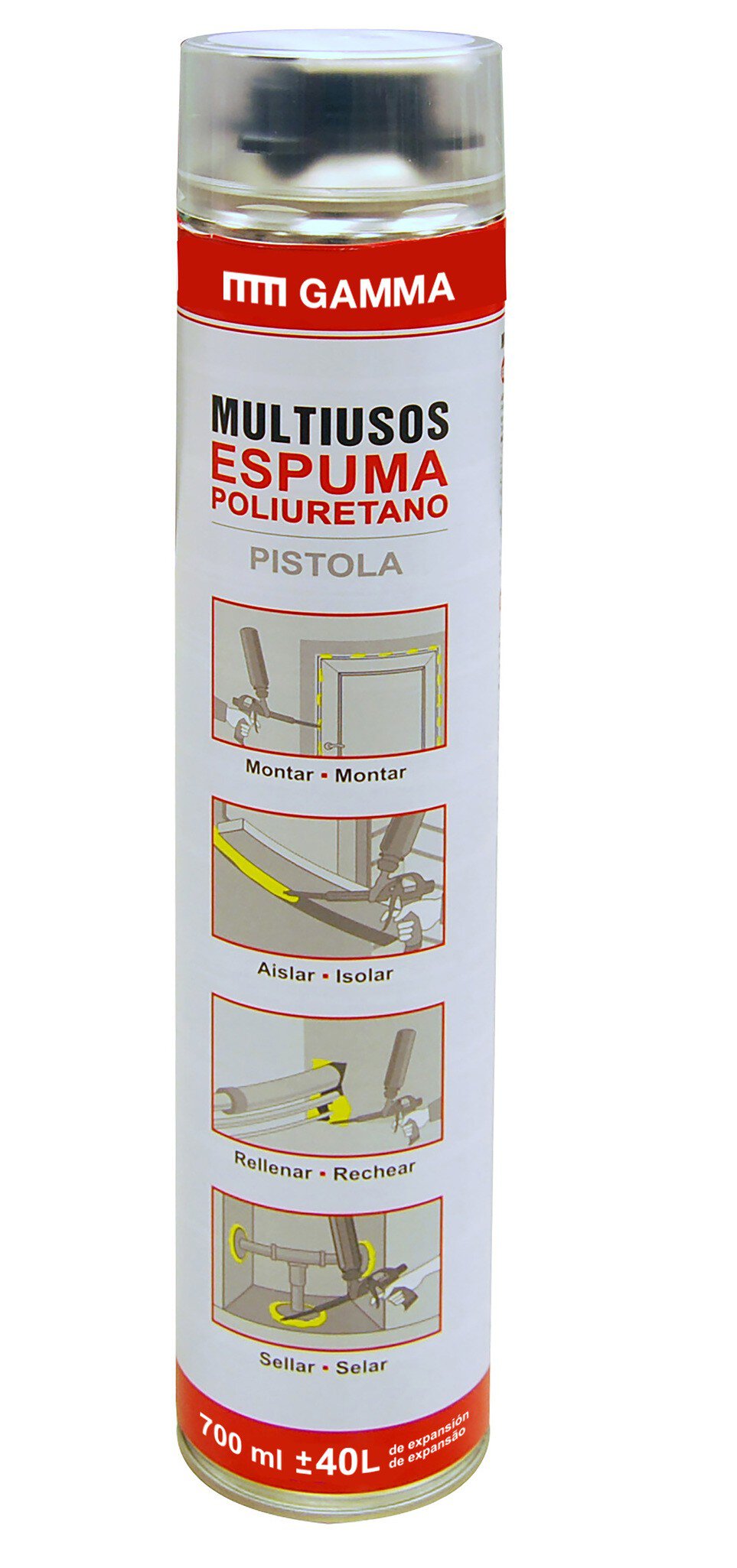 Cartucho Gamma espuma pu multiusos pistola 700ml