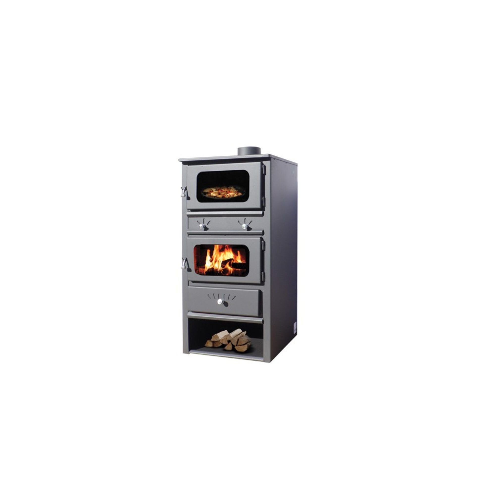 Eider estufa de leña con horno Amalfi 104x48x42cm d130mm