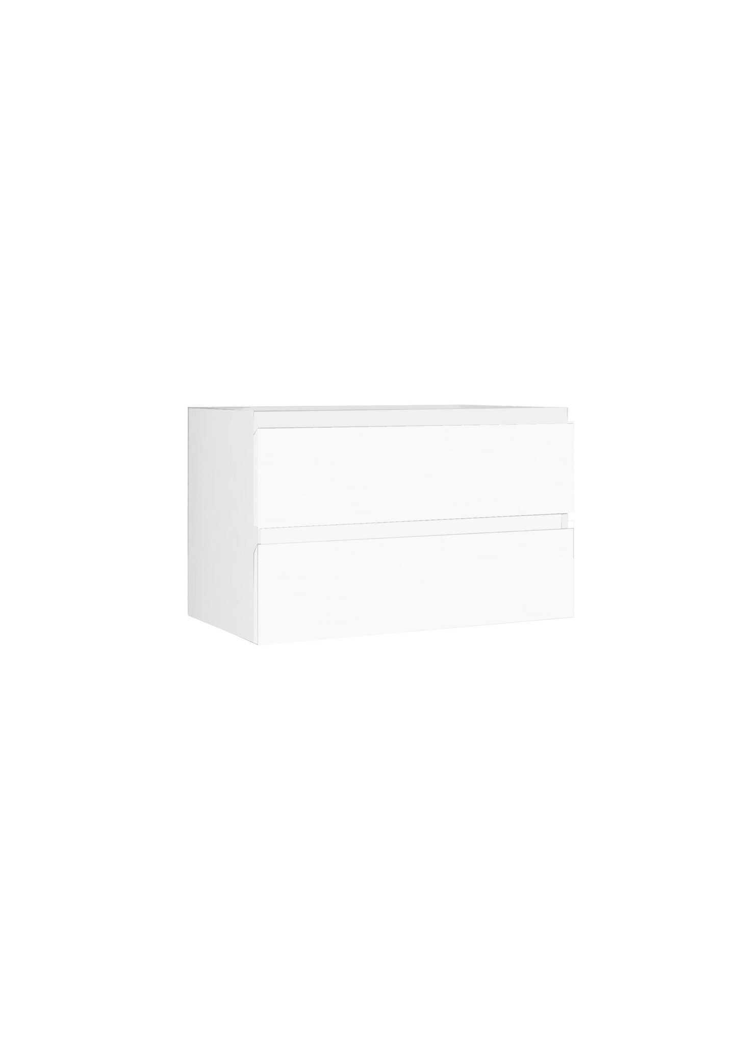 Mueble Baho Nordic 2C suspendido 60x45 Blanco mate