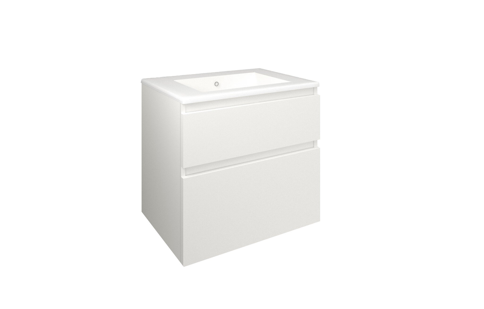 Mueble Baho Manning 2C suspendido 60 blanco mate