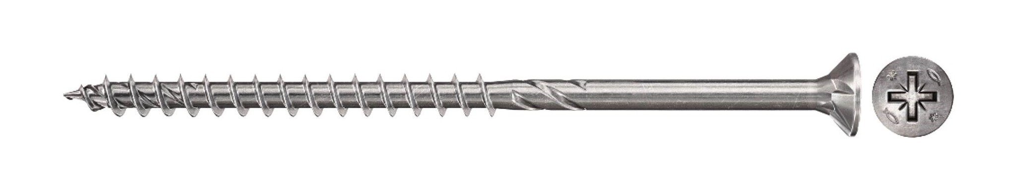 Caja 200 Un. Fischer Power Fast FPF II CZF Zincado Pozi 670403 cab.avell. 5.0x50 rosca total