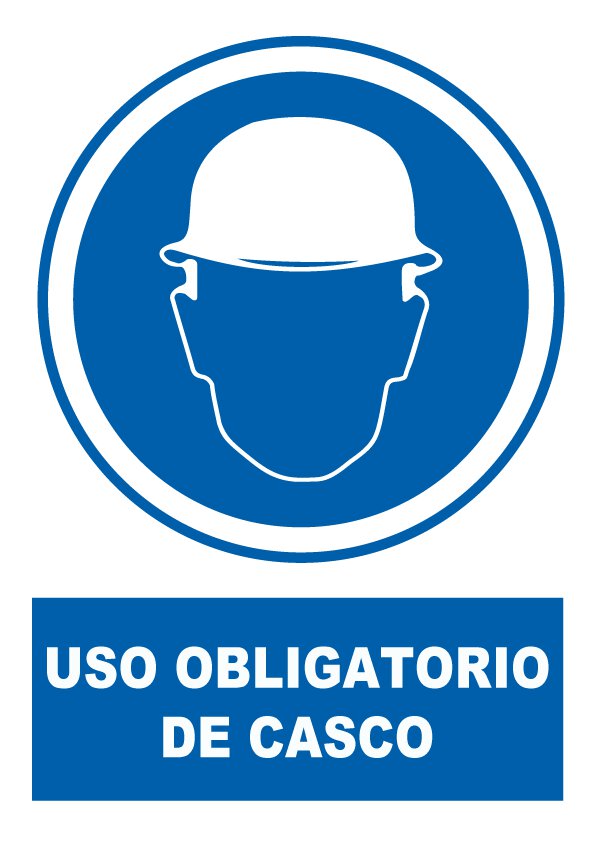 Pz. Señal JG Uso obligatorio de casco 30x40 cm