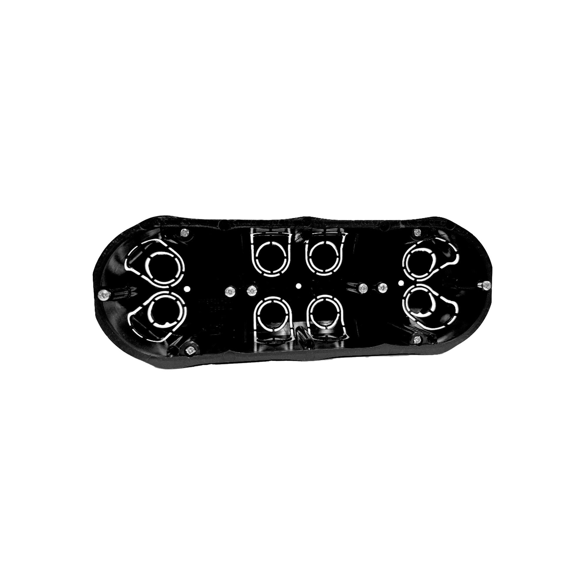 Caja mecanismos triple con garras sujecion para tabiques huecos 210x68x45 enlazable