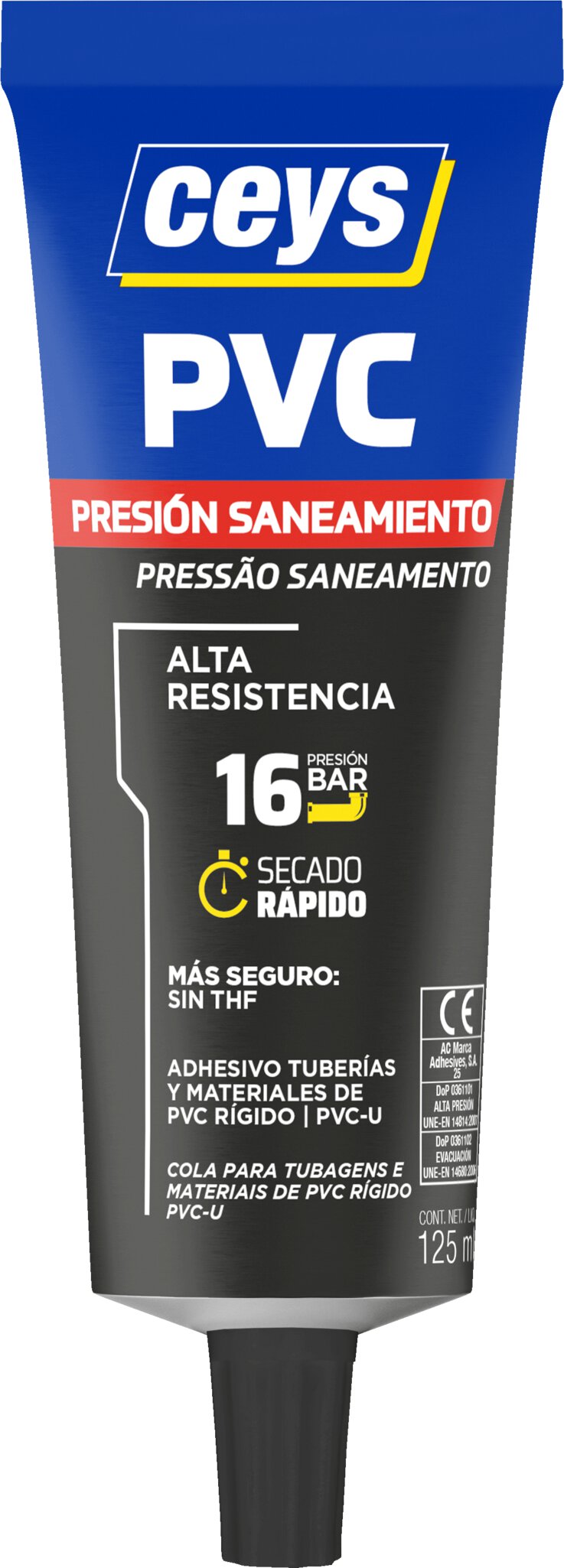 Cartucho Ceys PVC presión-saneamiento tubo 125ml
