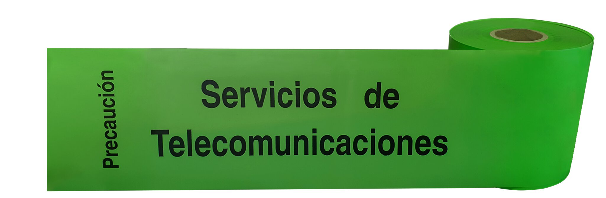 Pz. Cinta señalización JG atención cables de telecomunicaciones 15x200m