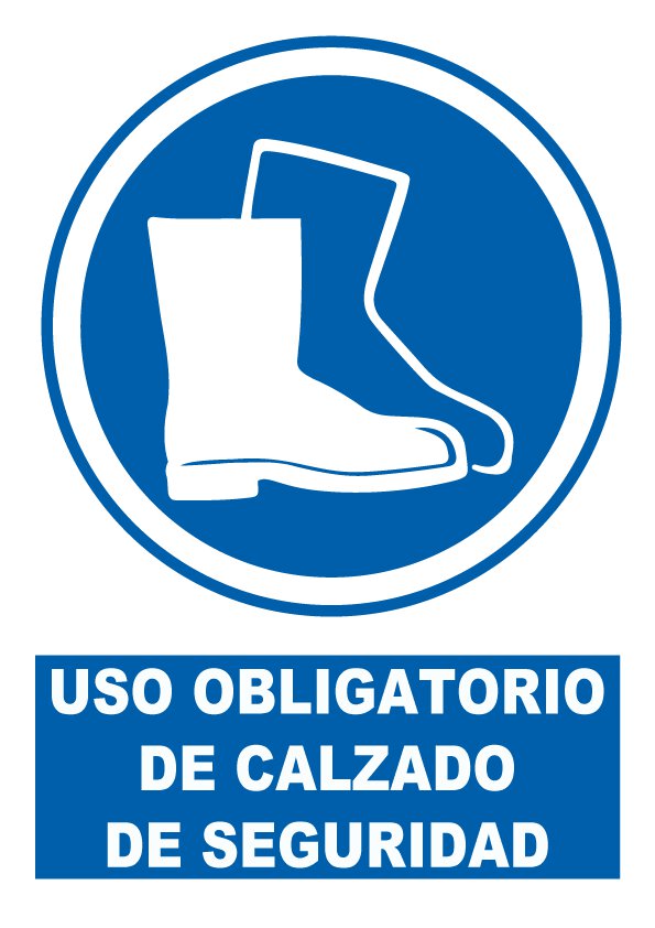 Pz. Señal JG Uso obligatorio de botas 30x40 cm