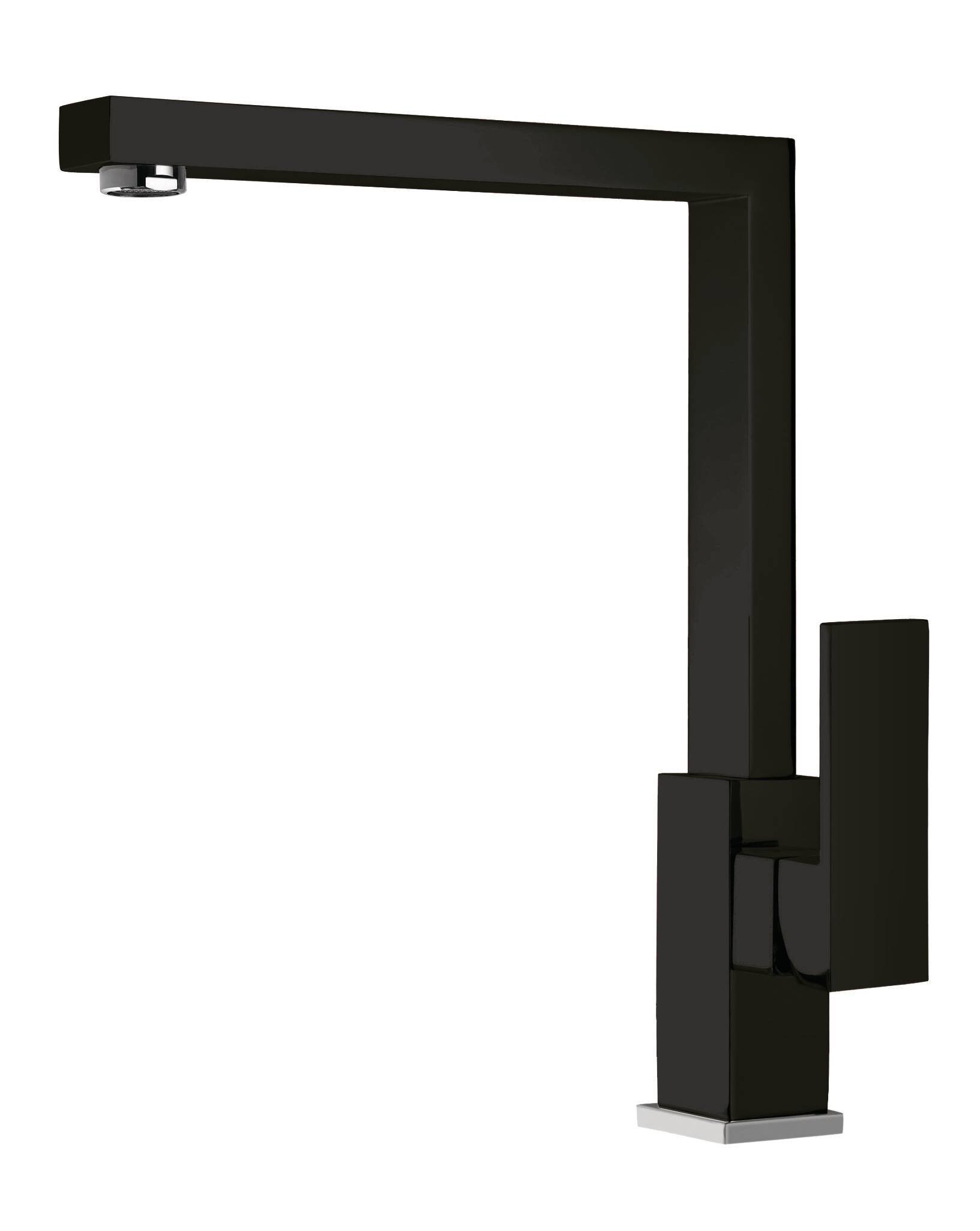 Grifo de cocina Baho Iris caño recto negro mate