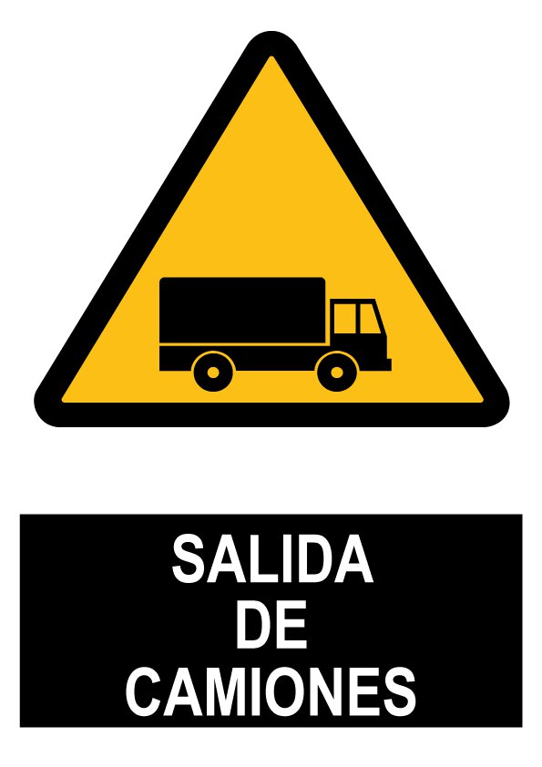 Pz. Señal JG Salida de camiones 30x40 cm