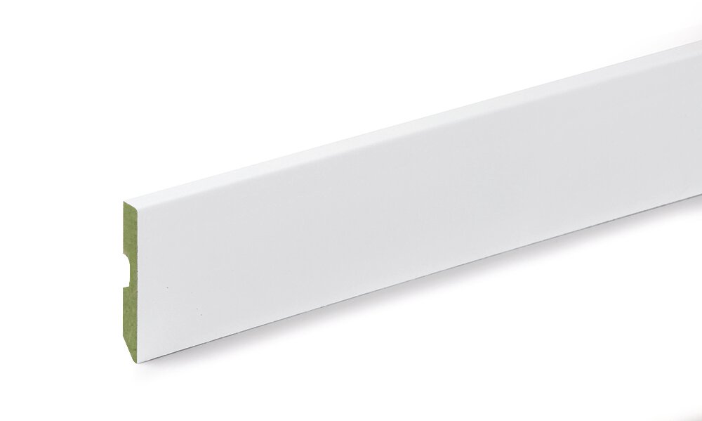 Pz.suelo laminado rodapie 90x14 mm blanco a 2250 mm