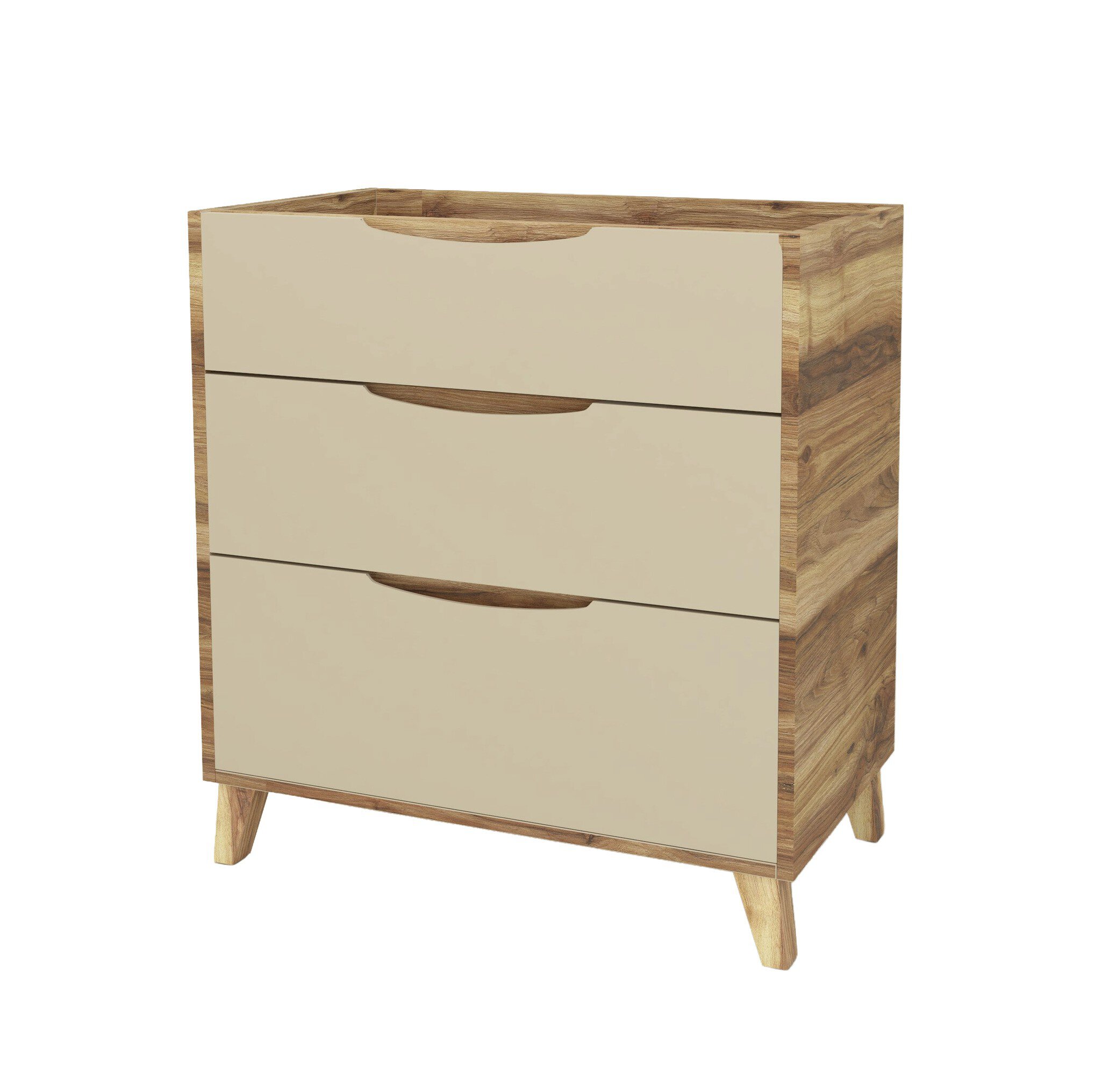 Mueble Baho Eibar 3C a suelo 100 Latte mate y enebro