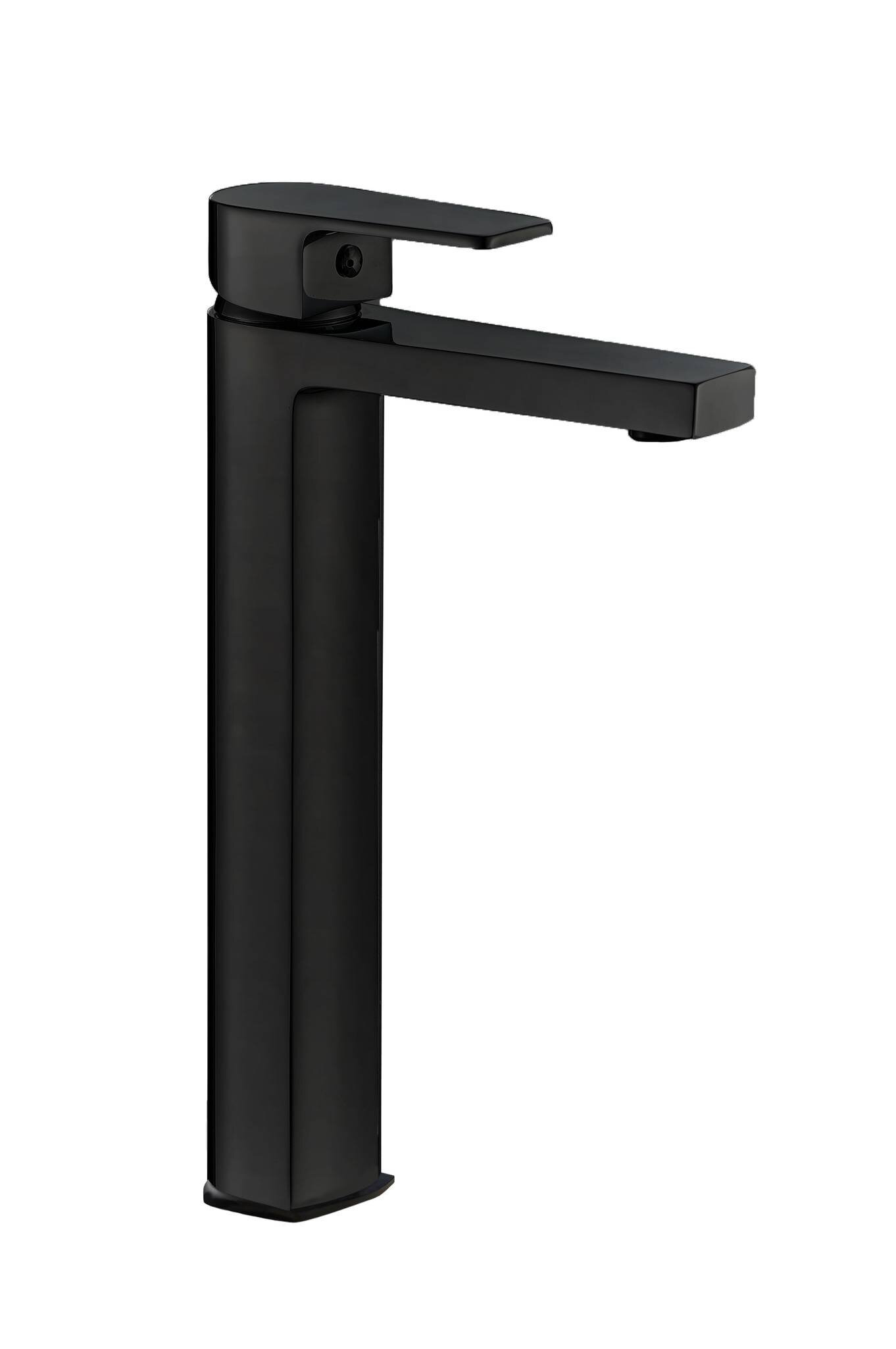 Grifo de lavabo caño alto Baho Plano negro