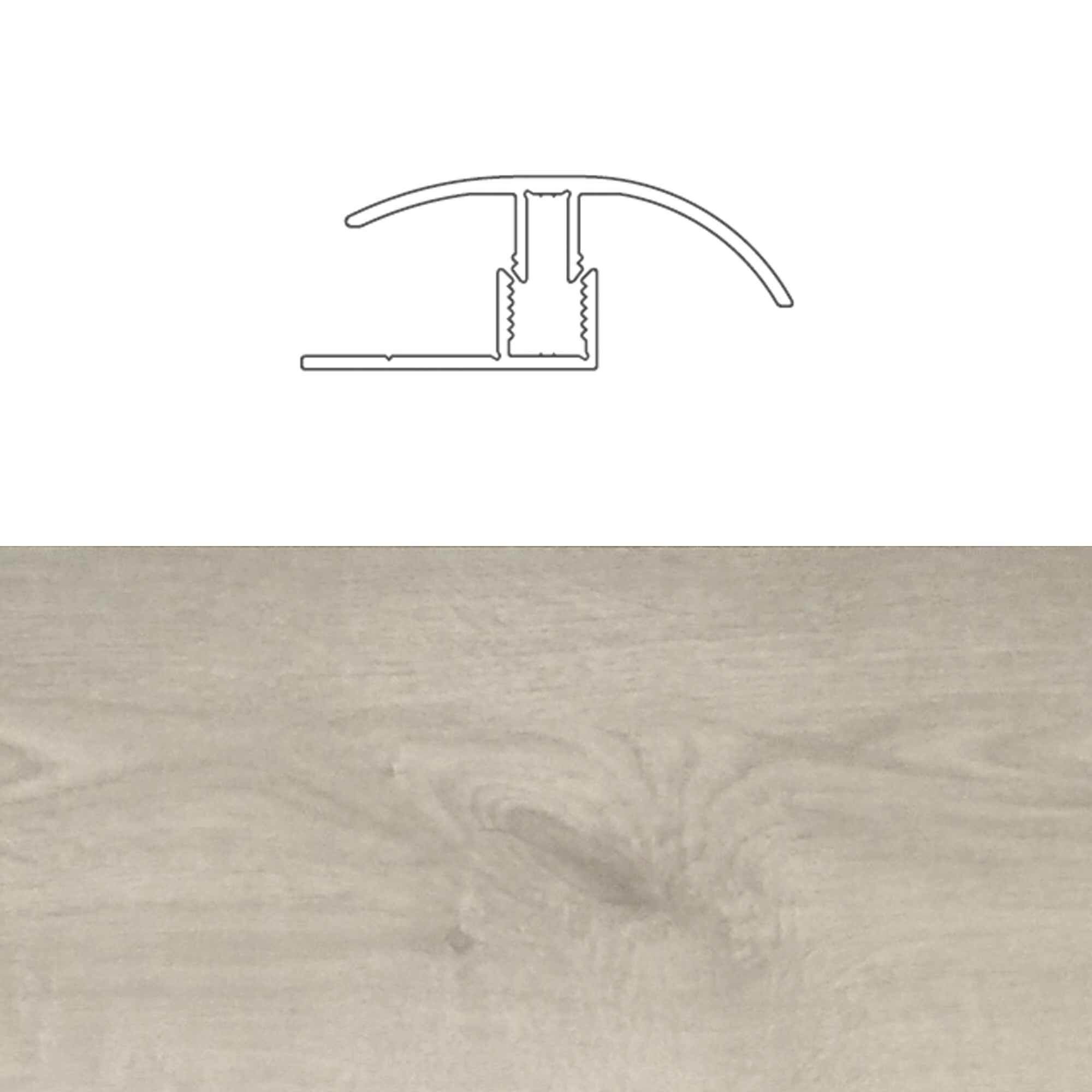 Pz.suelo laminado Designers perfil aluminio transicion C111 toronto 2.40 ml