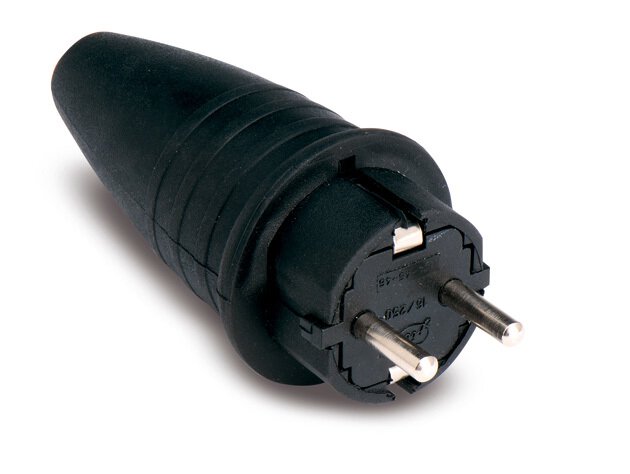 Pz.clavija Famatel 1144 tt 16a-250v goma negro