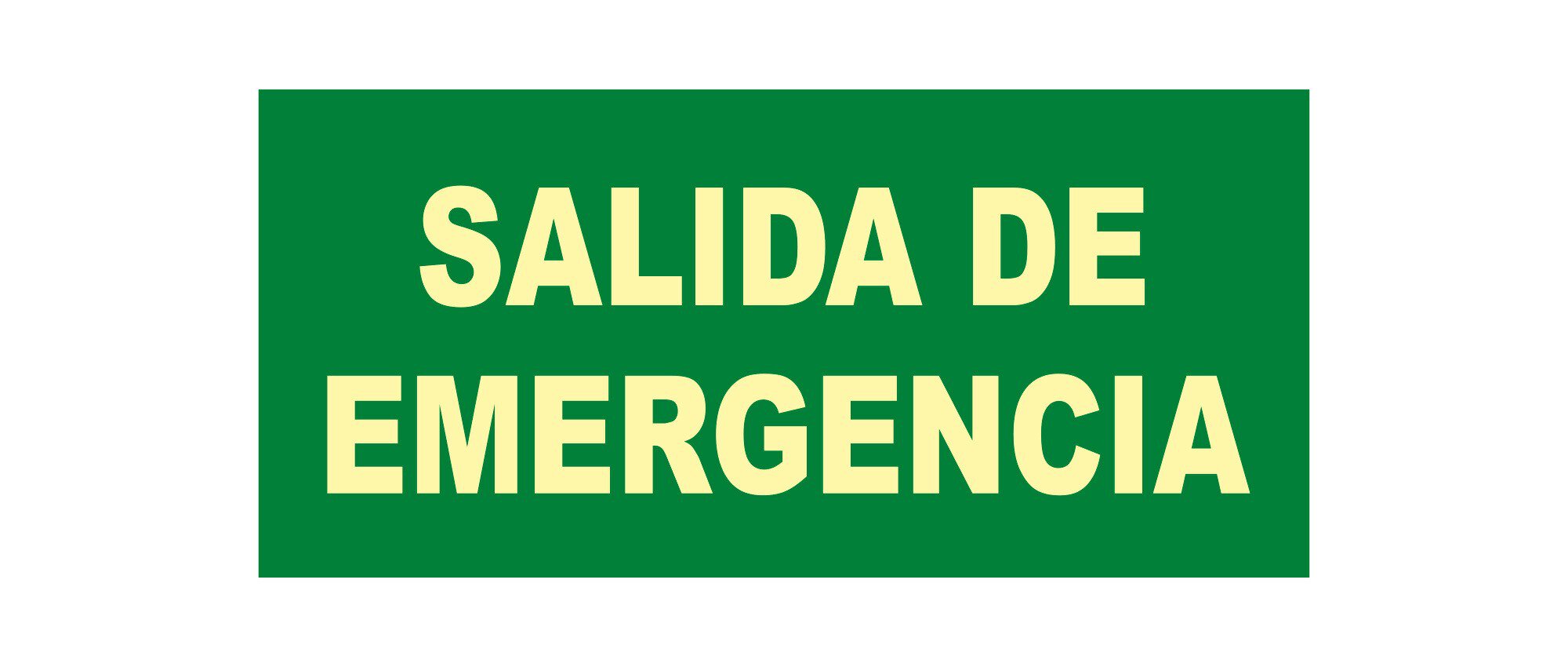 Pz. Señal JG Fotoluminiscente Clase B Salida de emergencia 320x160mm