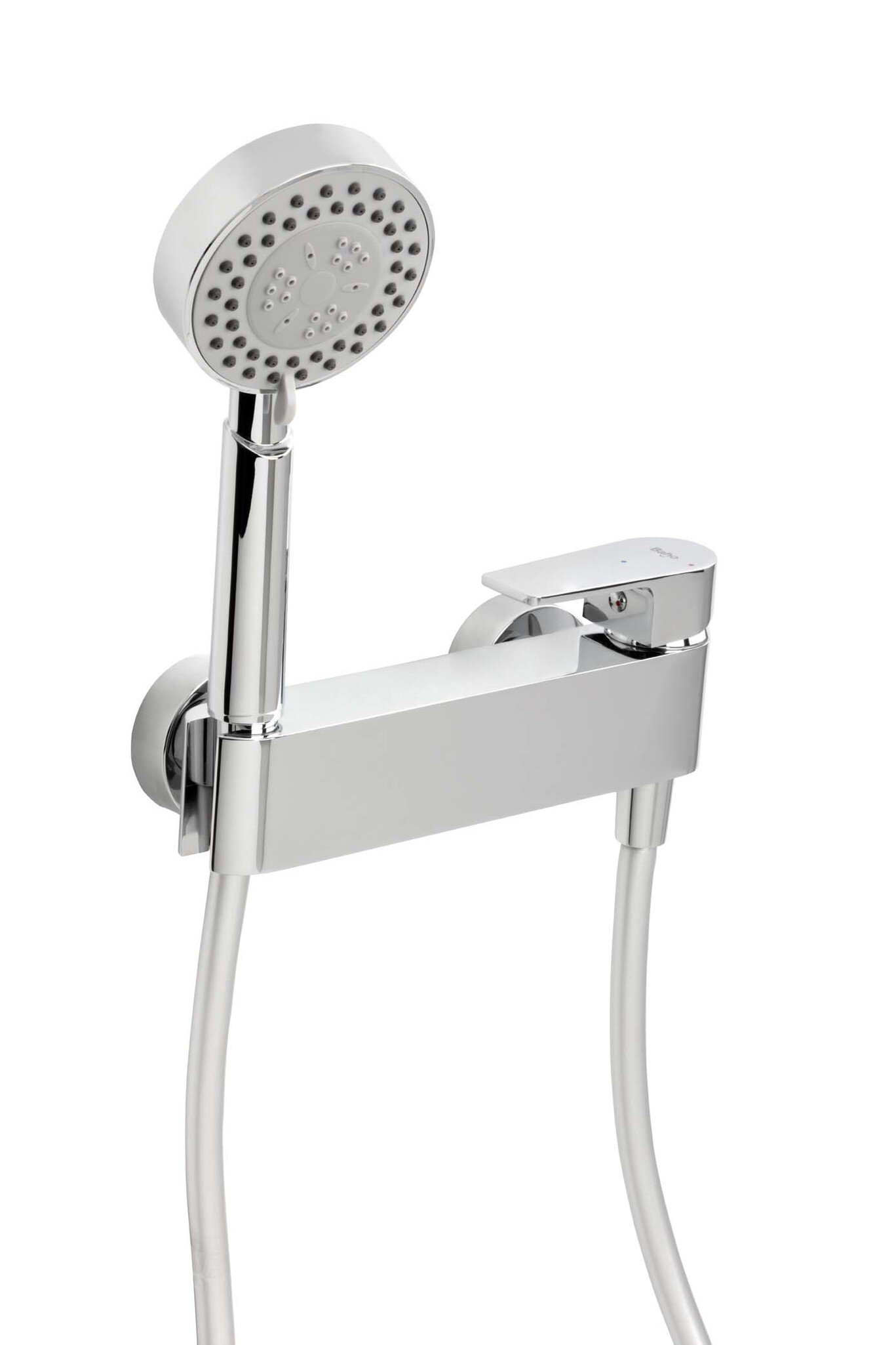 Grifo de ducha Baho Plano con accesorios cromo