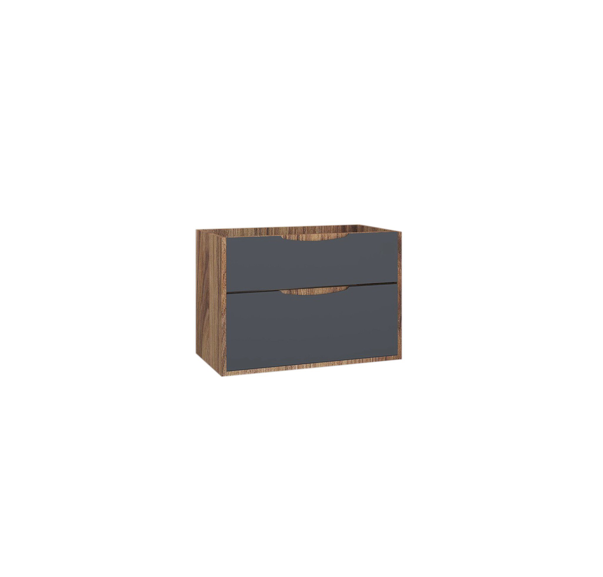 Mueble Baho Eibar 2C suspendido 80 Antracita mate y enebro