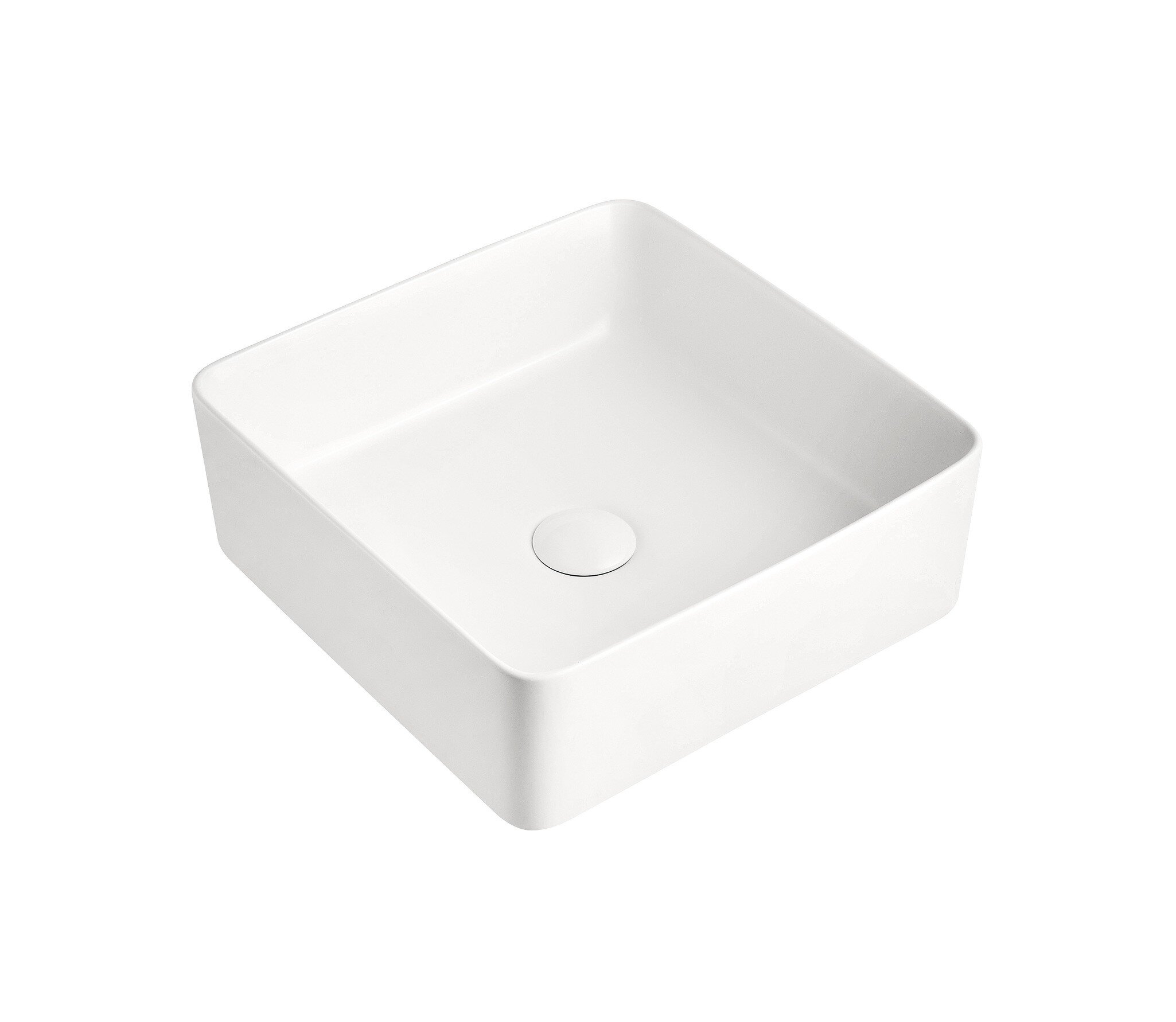 Lavabo Baho Montclair 36x36 blanco mate