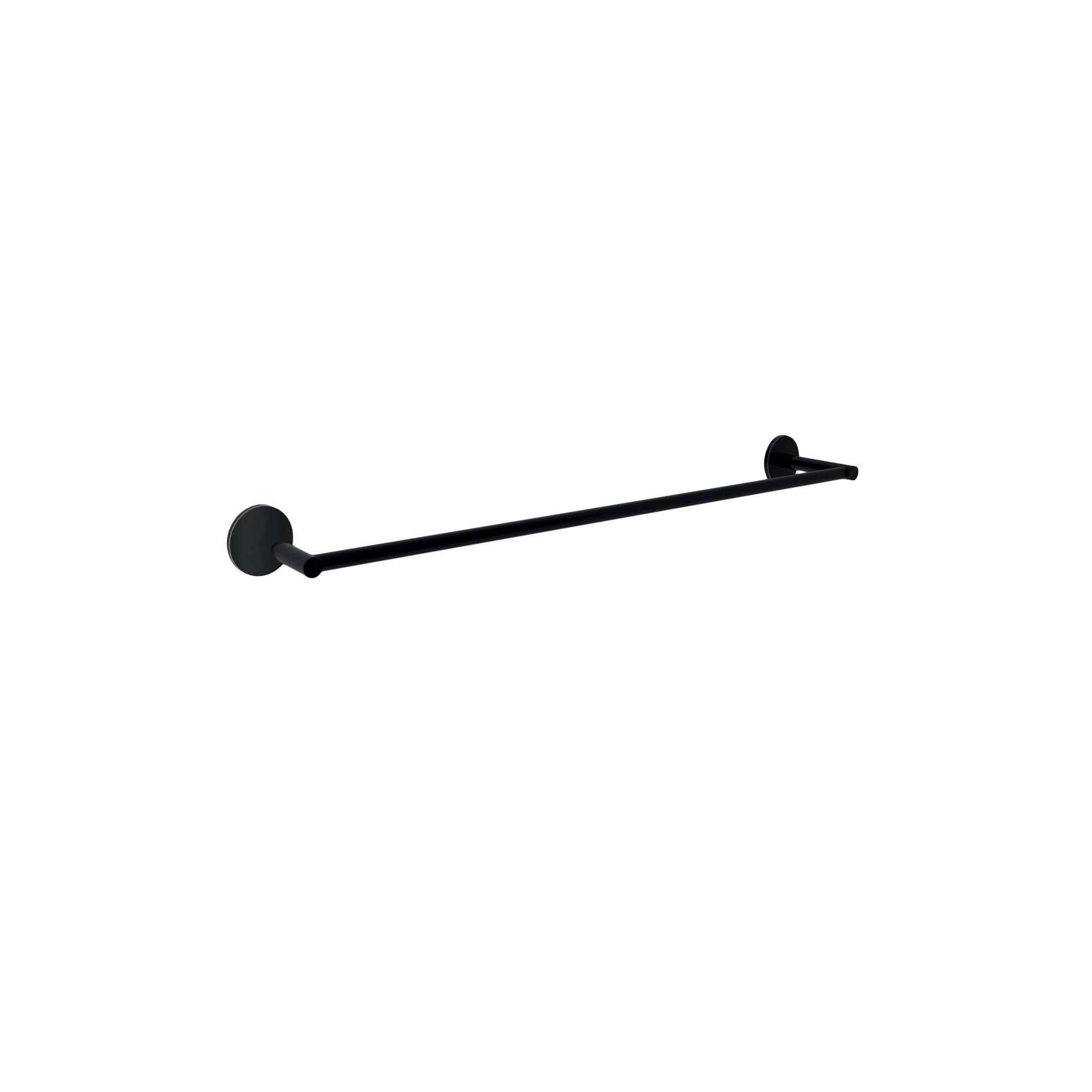 Toallero Baho Stick Round Negro Mate barra 40 cm (adhesivo)